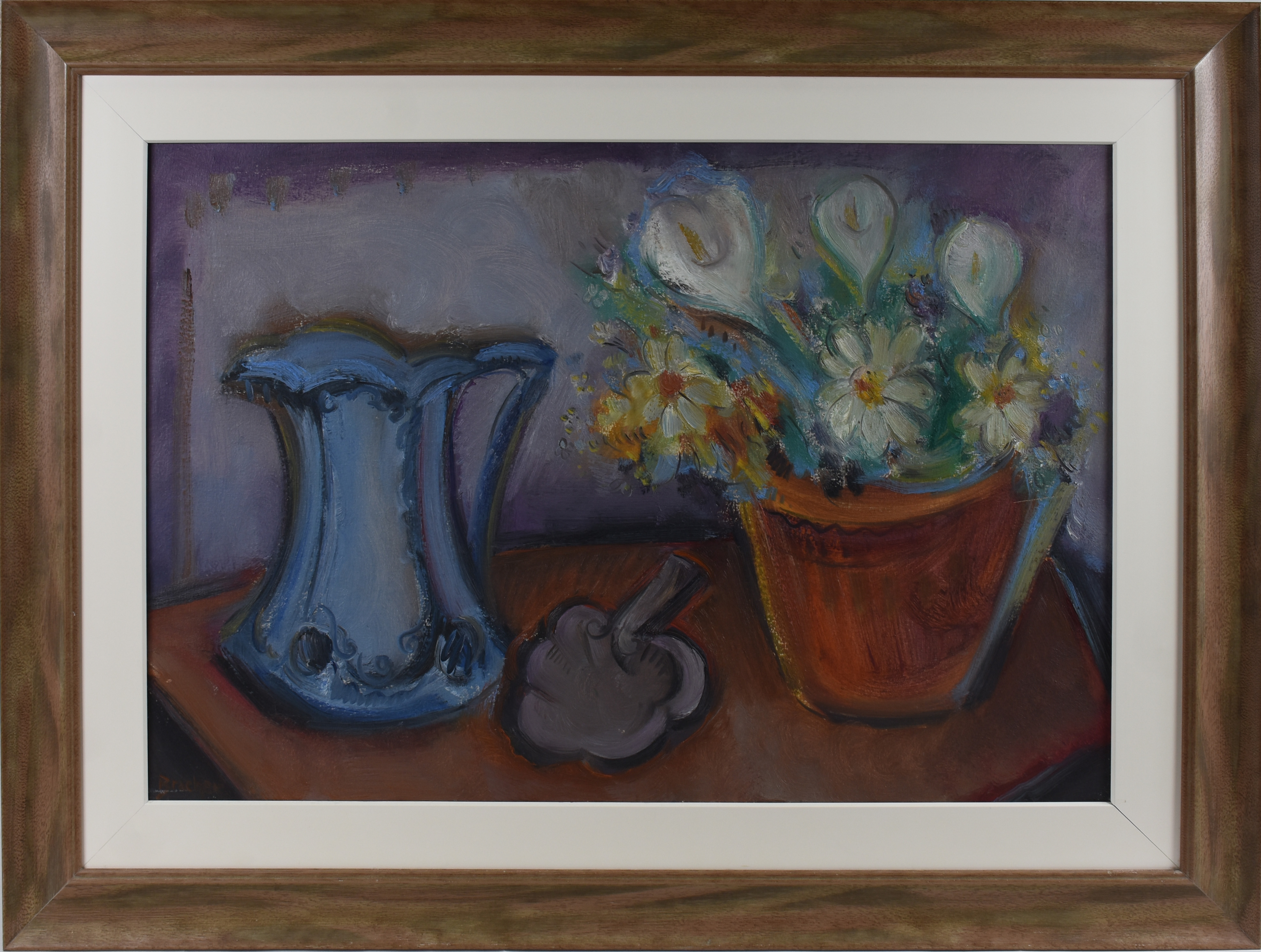 Carlos Bracher (1940), Flores , cinzeiro e jarra - foto 1 de 3