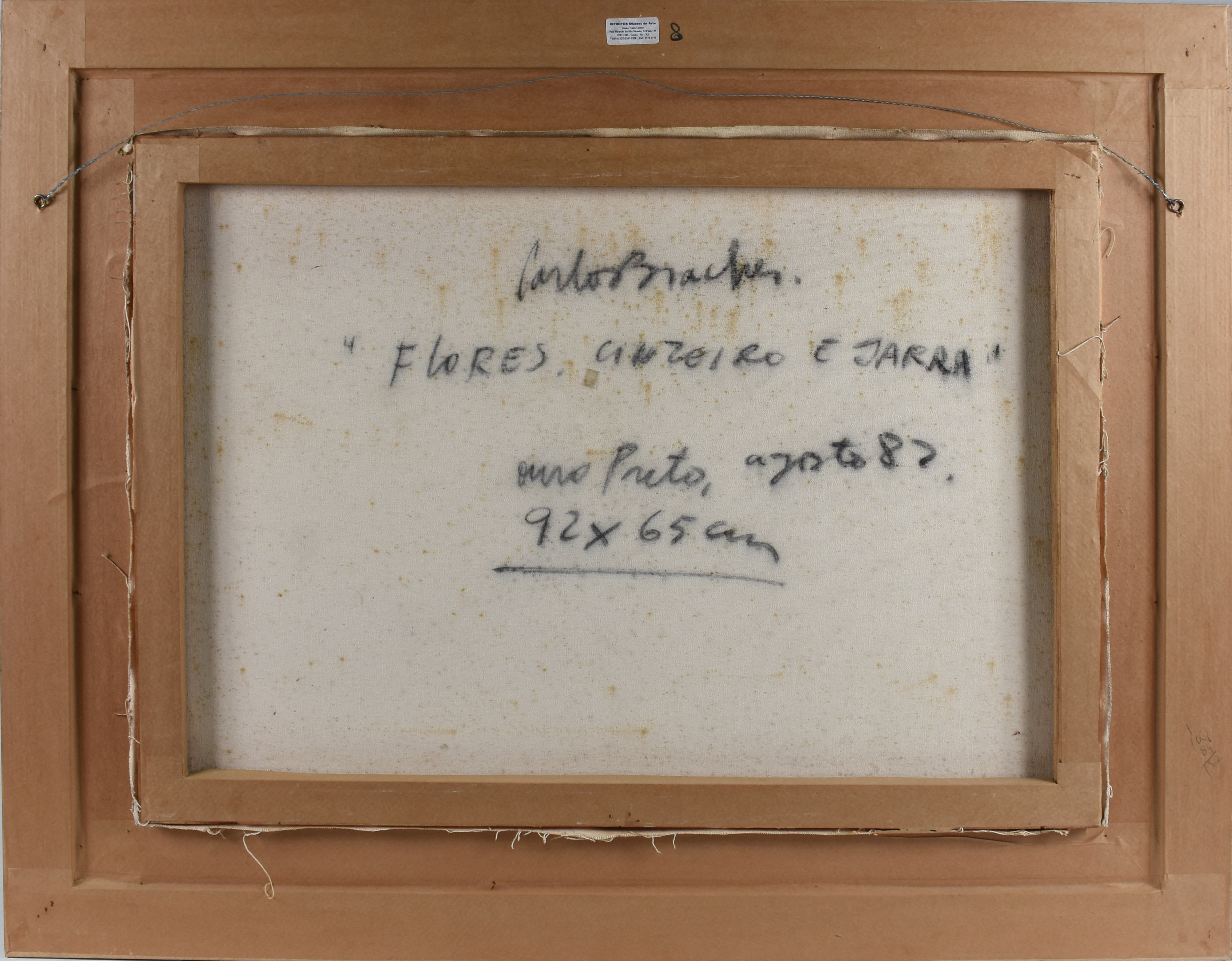 Carlos Bracher (1940), Flores , cinzeiro e jarra - foto 3 de 3