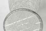 Vaso de cristal Tcheco  lapidado  (bicado na ba... - Vaso de cristal Tcheco  lapidado  (bicado na base).