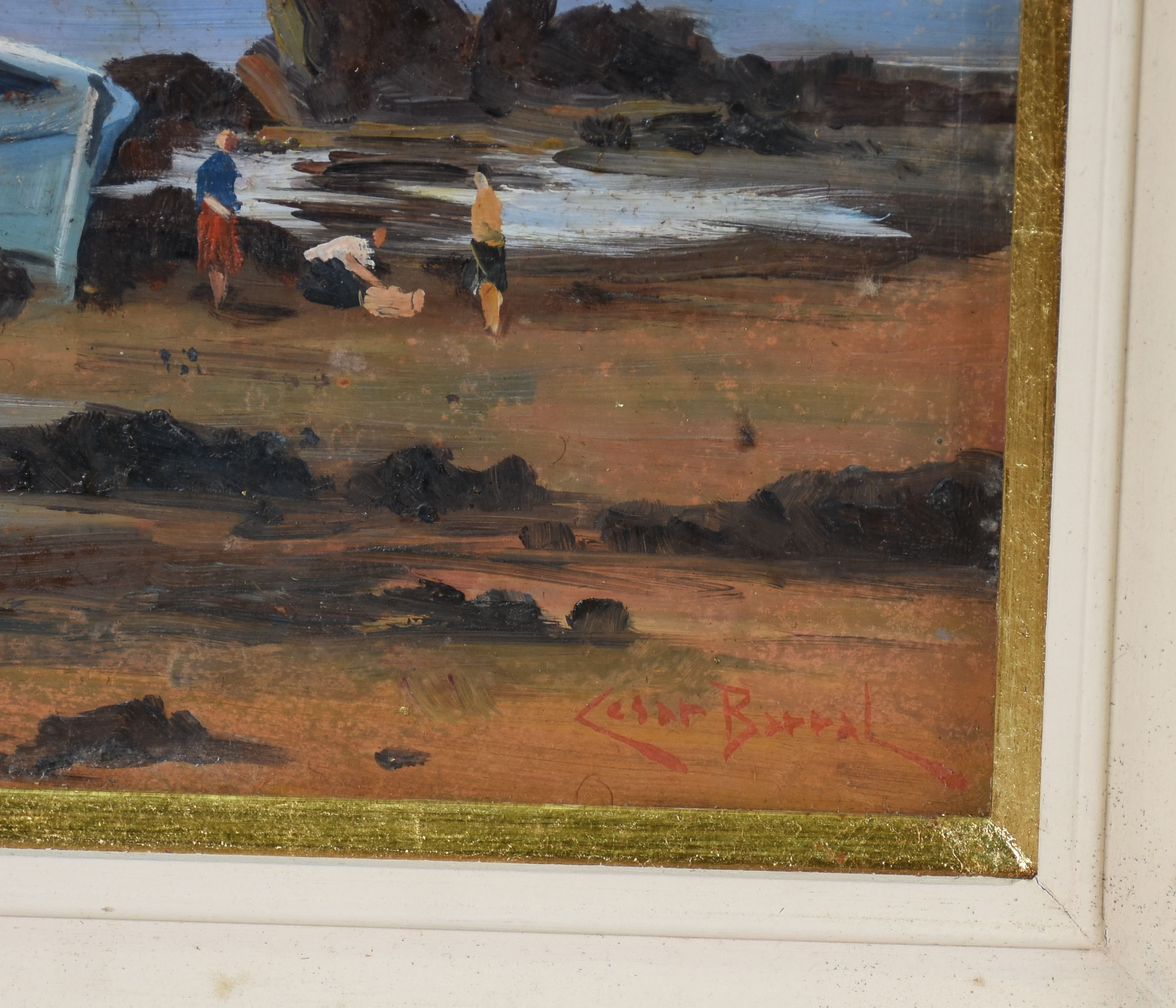 Dois quadros - CESAR BARRAL (1949) - o.s.e. - Paquetá - 46 x 56... - foto 2 de 4