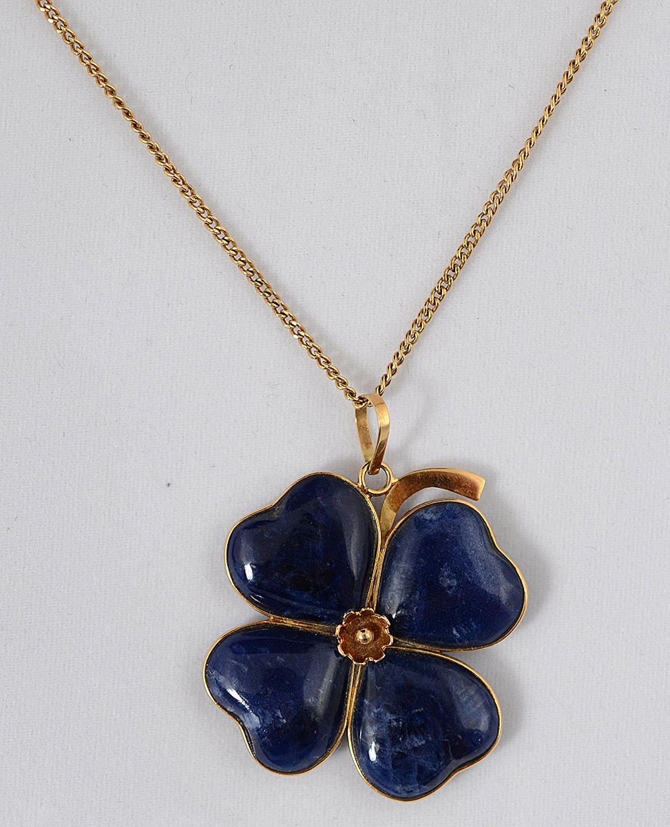 Gargantilha em ouro 18 k (peso total 5,6 g - comprimento 60 cm) com... - foto 1 de 2