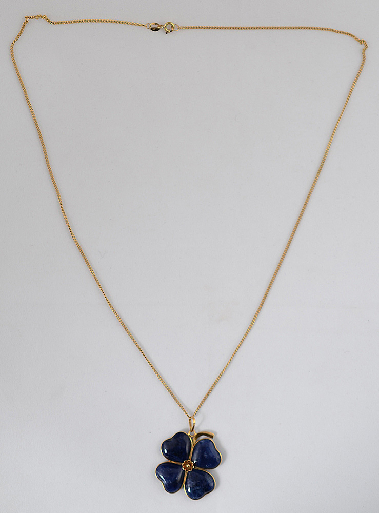 Gargantilha em ouro 18 k (peso total 5,6 g - comprimento 60 cm) com... - foto 2 de 2