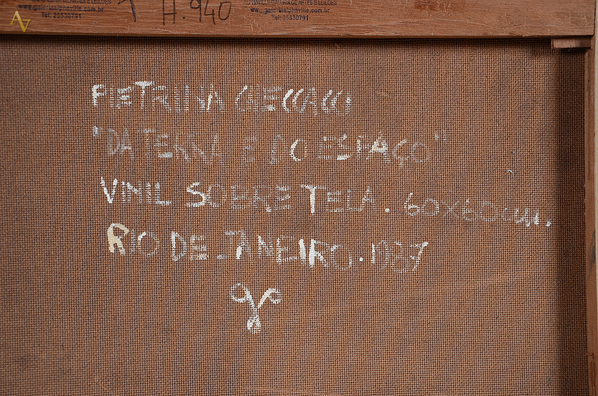 PETRINA CHECCACCI - Da terra e do Espaço - vinil sobre tela colado em... - foto 4 de 4