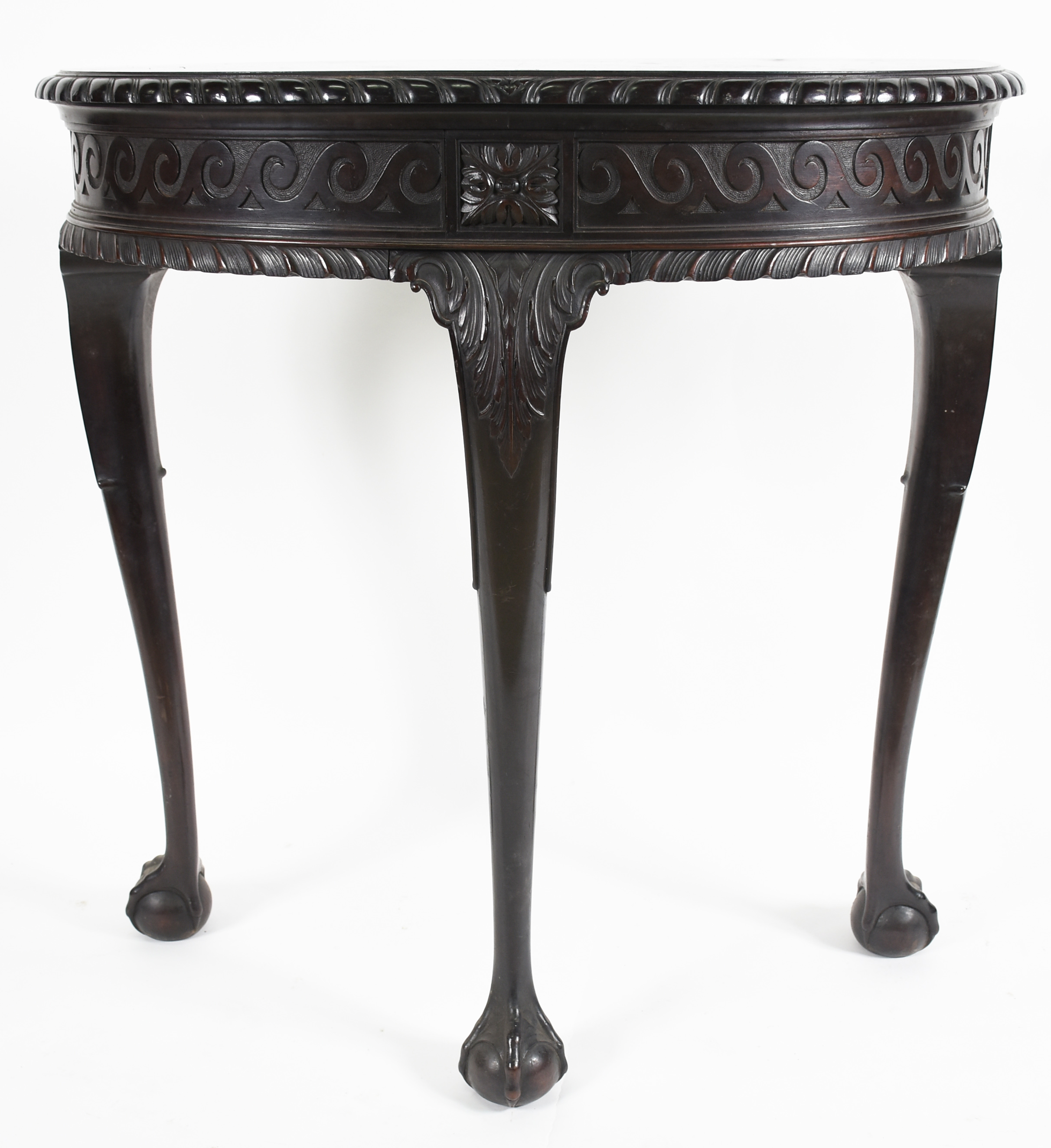 LAUBISCH - HIRTH - Console de madeira nobre feitio meia lua, saia... - foto 3 de 7