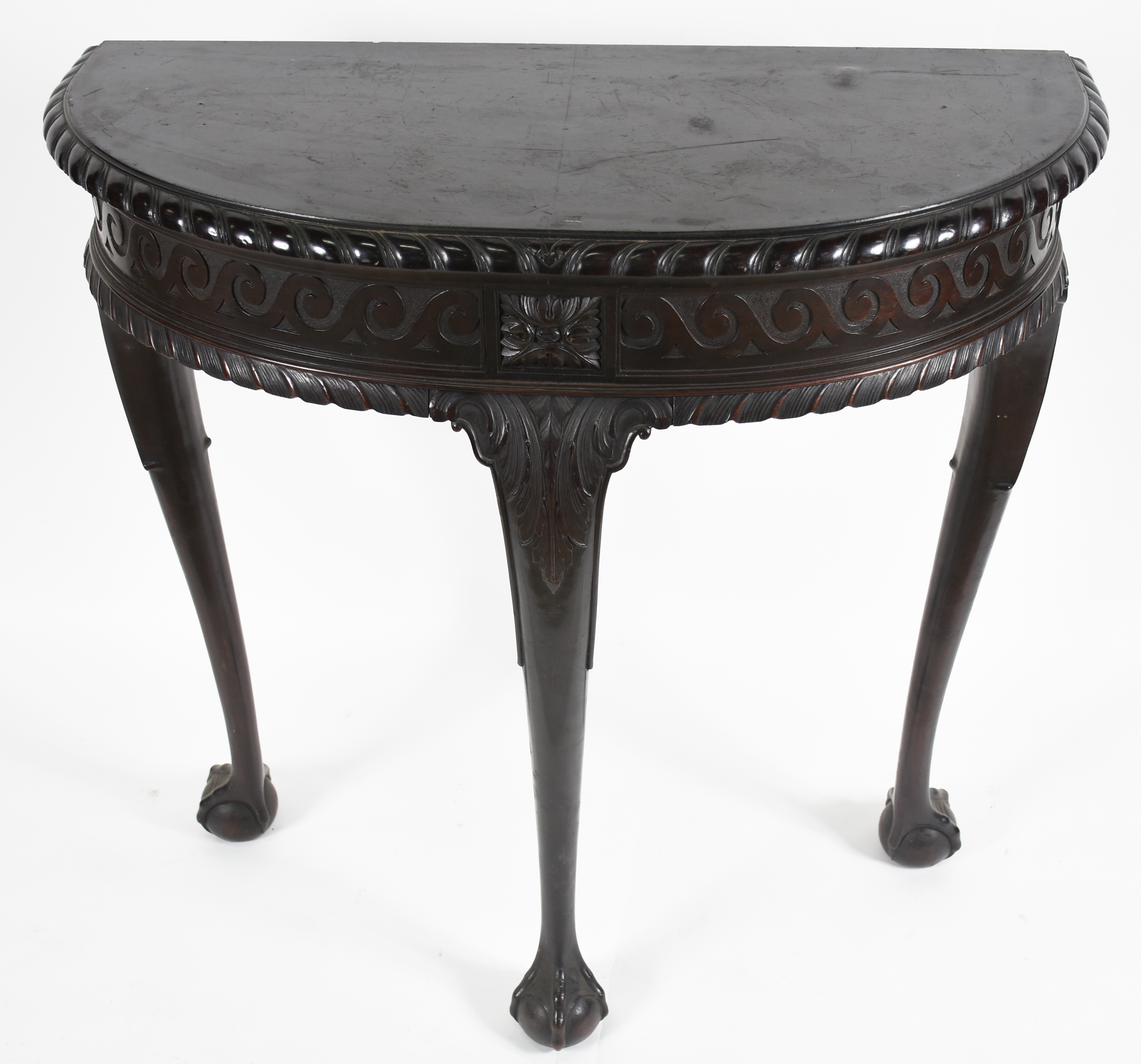 LAUBISCH - HIRTH - Console de madeira nobre feitio meia lua, saia... - foto 1 de 7