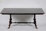 Mesa/console de jacarandá. Medidas 1,80 x 0,50 ... - Mesa/console de jacarandá. Medidas 1,80 x 0,50 m e altura 0,81 m.