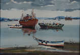 SYLVIO PINTO - Ponta da Areia - Marinha - 65 x ... - SYLVIO PINTO - Ponta da Areia - Marinha - 65 x 80 - déc. 60