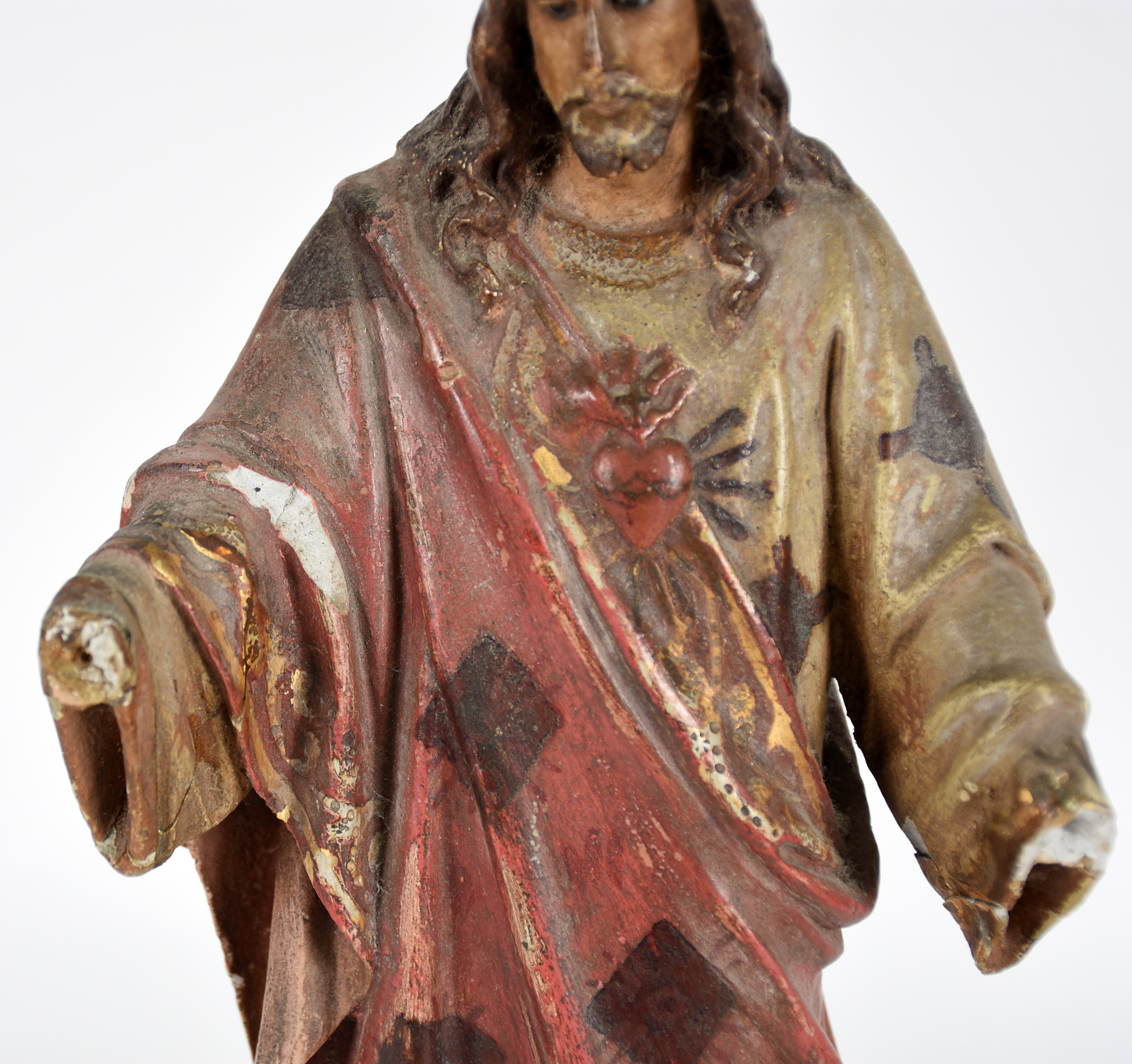 Imagem Sagrado coração de madeira policromada - foto 4 de 6
