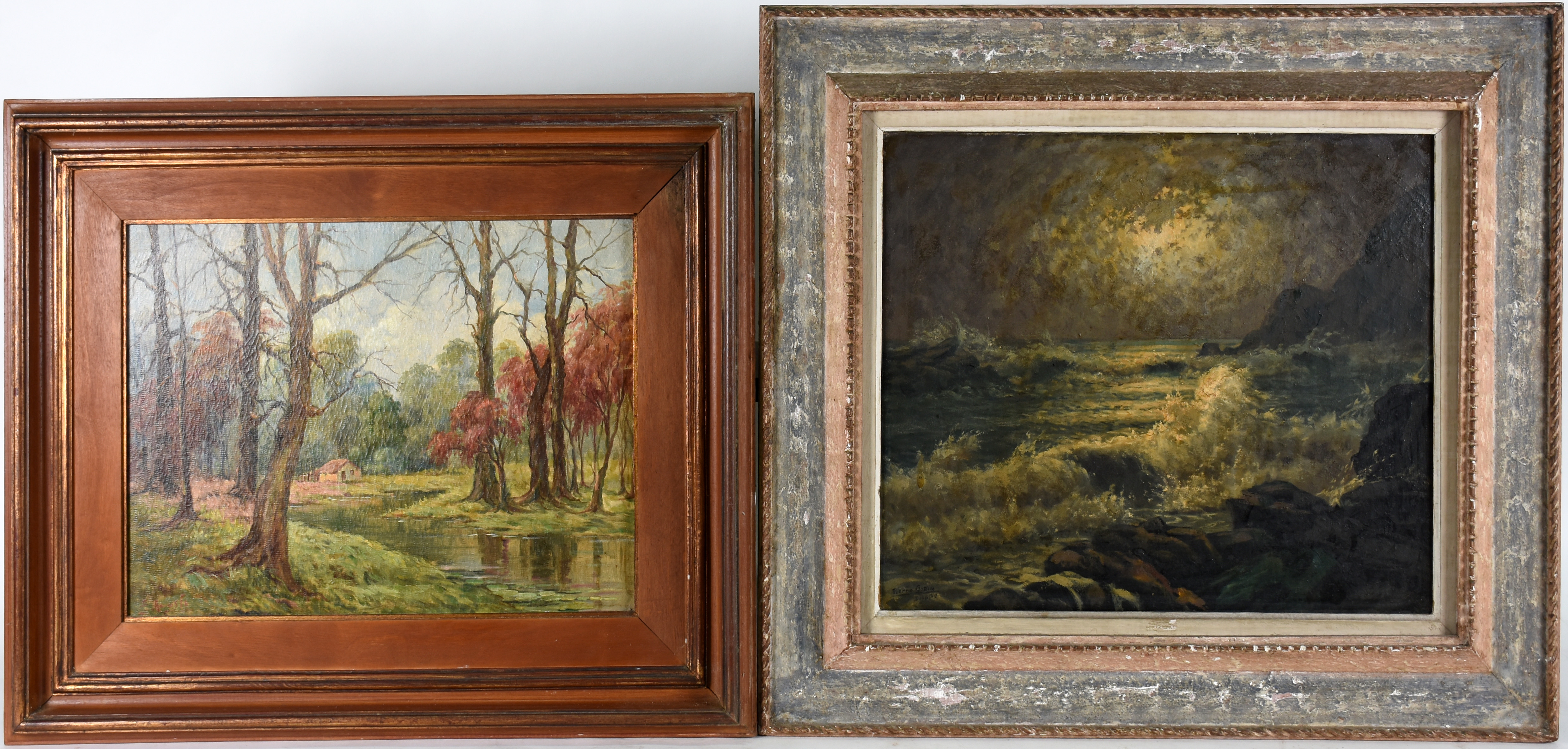 Dois o.s.t.: - E. A COSTA - " Paisagem " 45 X 60 - PIERRE GODIN- "... - foto 1 de 4