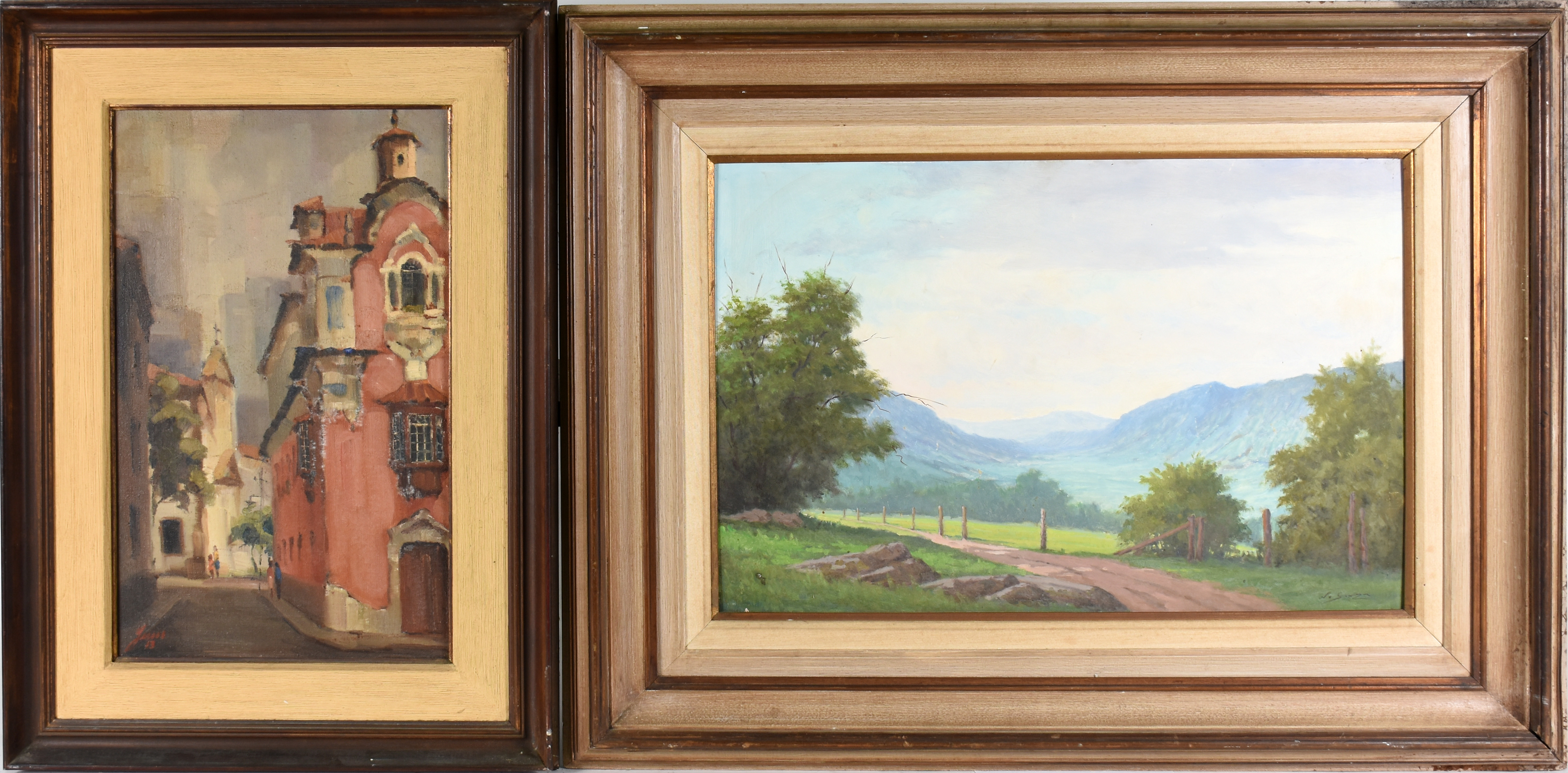 Dois quadros: - ROBERTO DE SOUZA ( 1935) - o.s.e Paisagem - 53 X 78... - foto 1 de 4