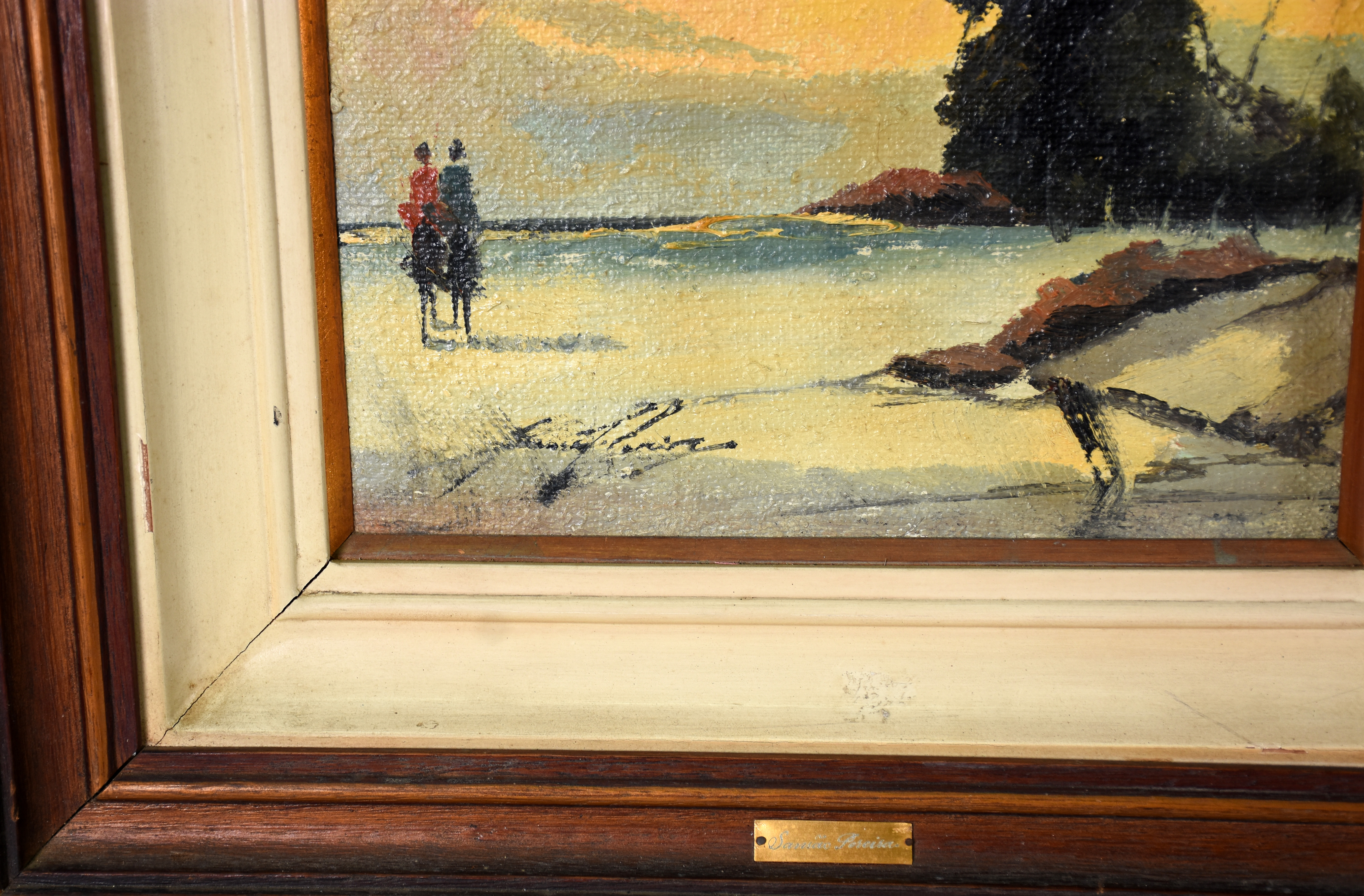 Três quadros : SANSÃO PEREIRA ( 1919/2014) - o.s.t. - praia - 30 X 30... - foto 2 de 5