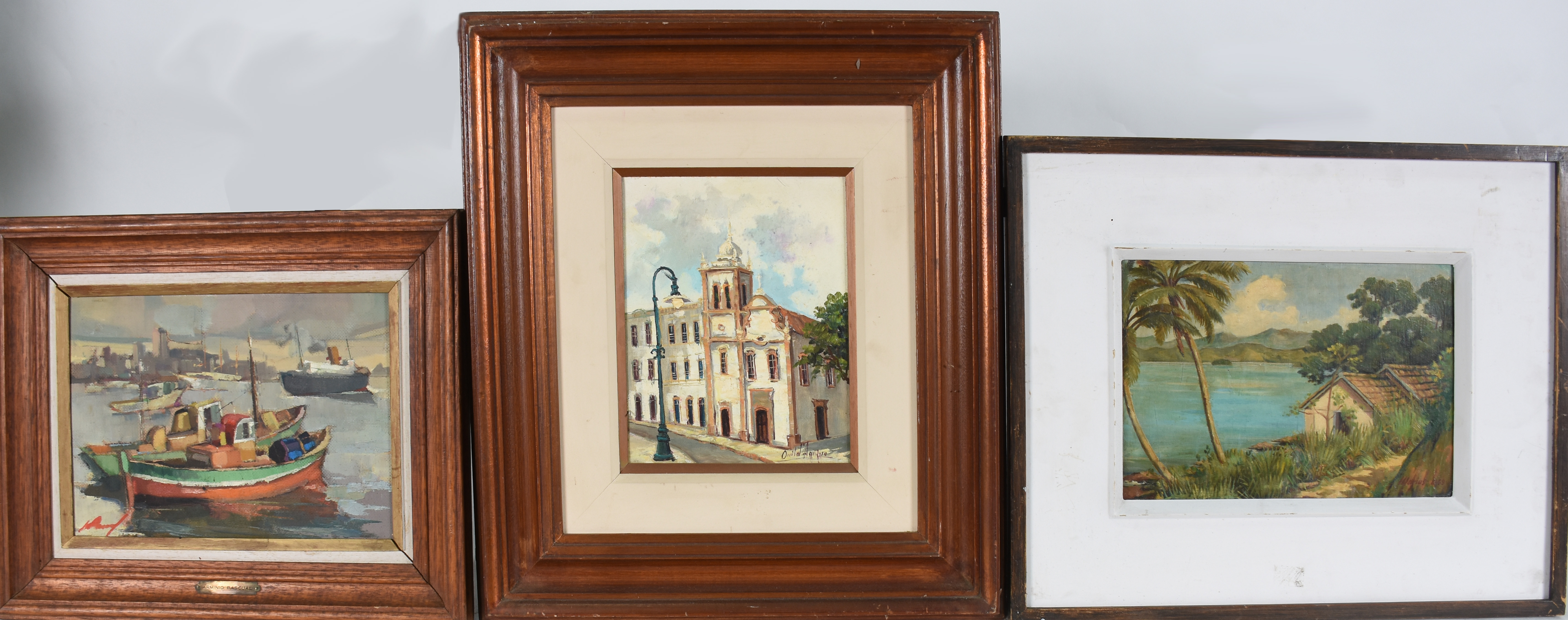 Três quadros : - ARMÍNIO PASCUAL ( 1920/2006)- o.s.e., datado de 1979... - foto 1 de 5