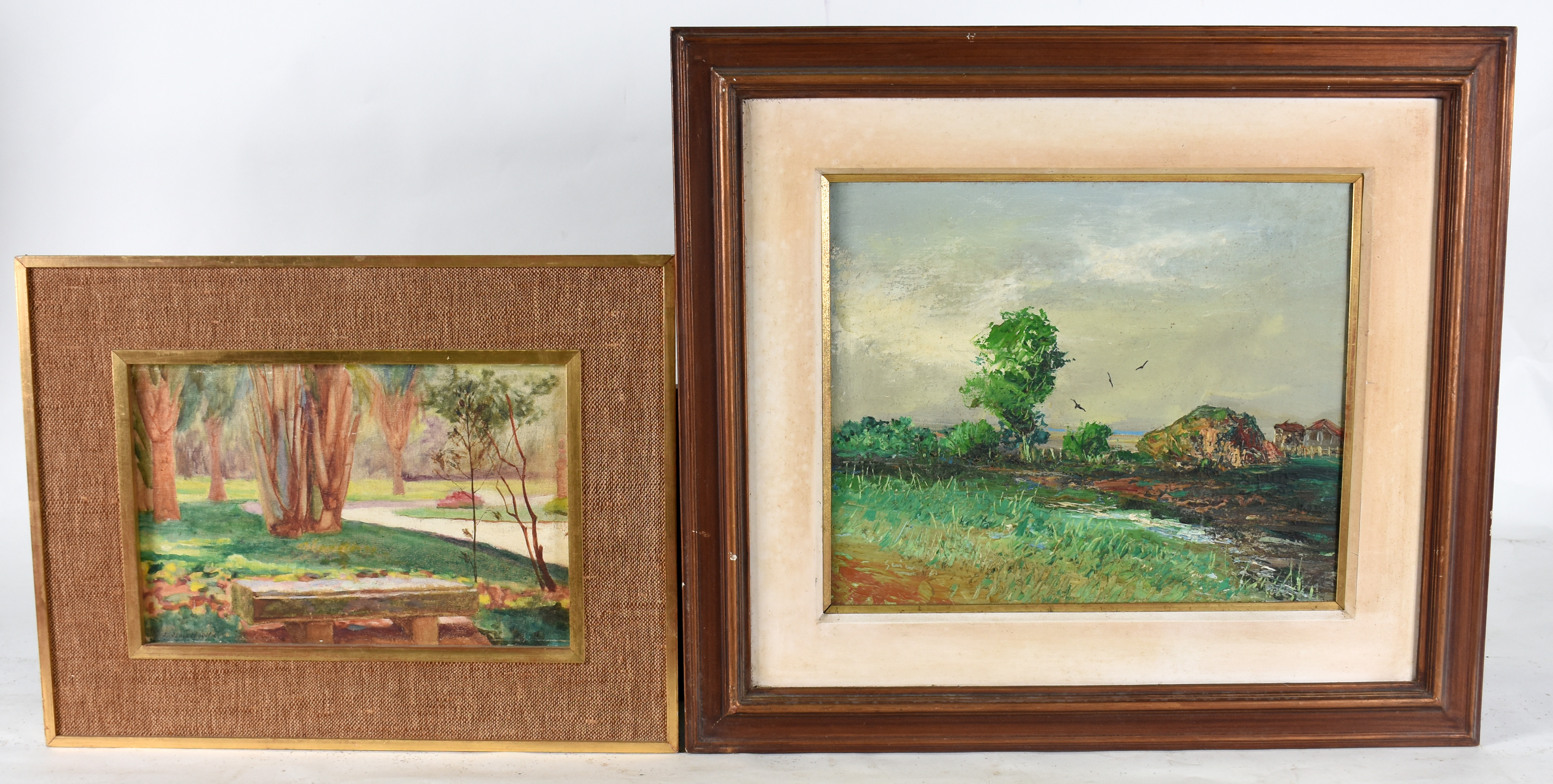 Dois quadros : -ISMAILOVITCH ( 1892/1976)- o.s.e. - Paisagem - 26 X... - foto 1 de 4