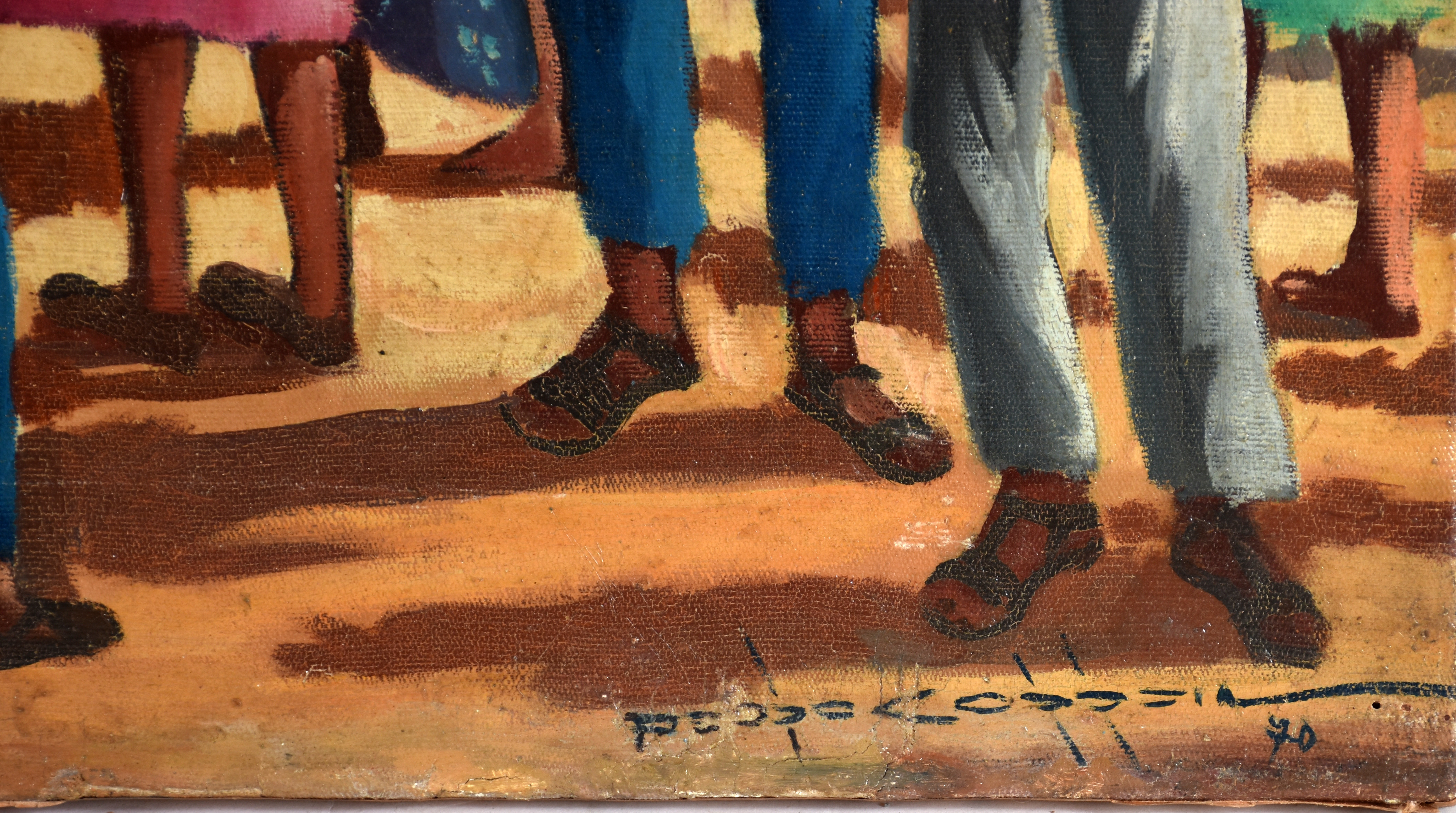 Dois quadros : - R. GORIZIA ( 1880/ 1959)- Dom Quixote - 65 X 40... - foto 3 de 4