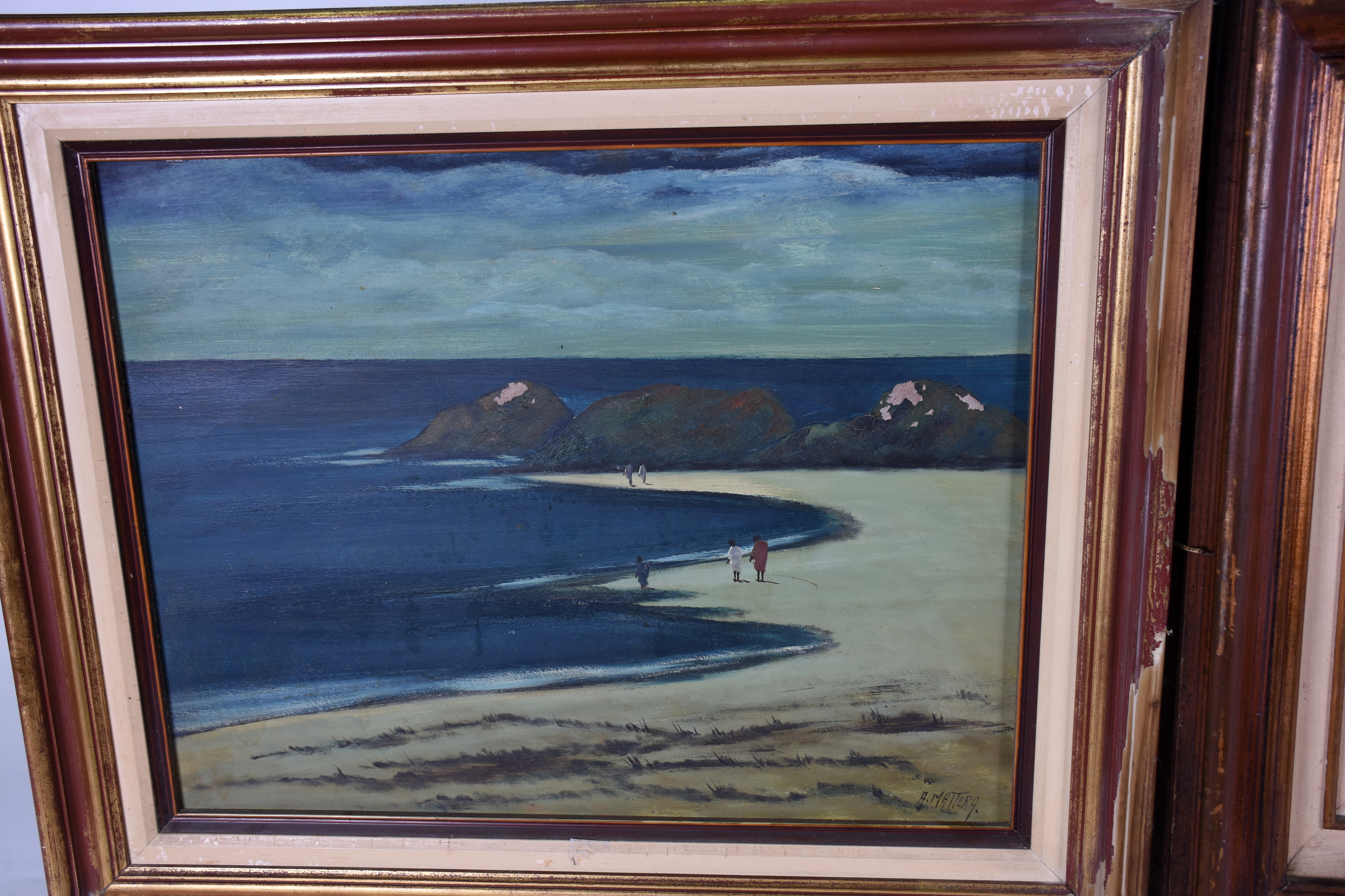 Dois quadros : - TOLENTINO - o.s.t. - Paisagem com figuras - 38 X 46... - foto 4 de 5