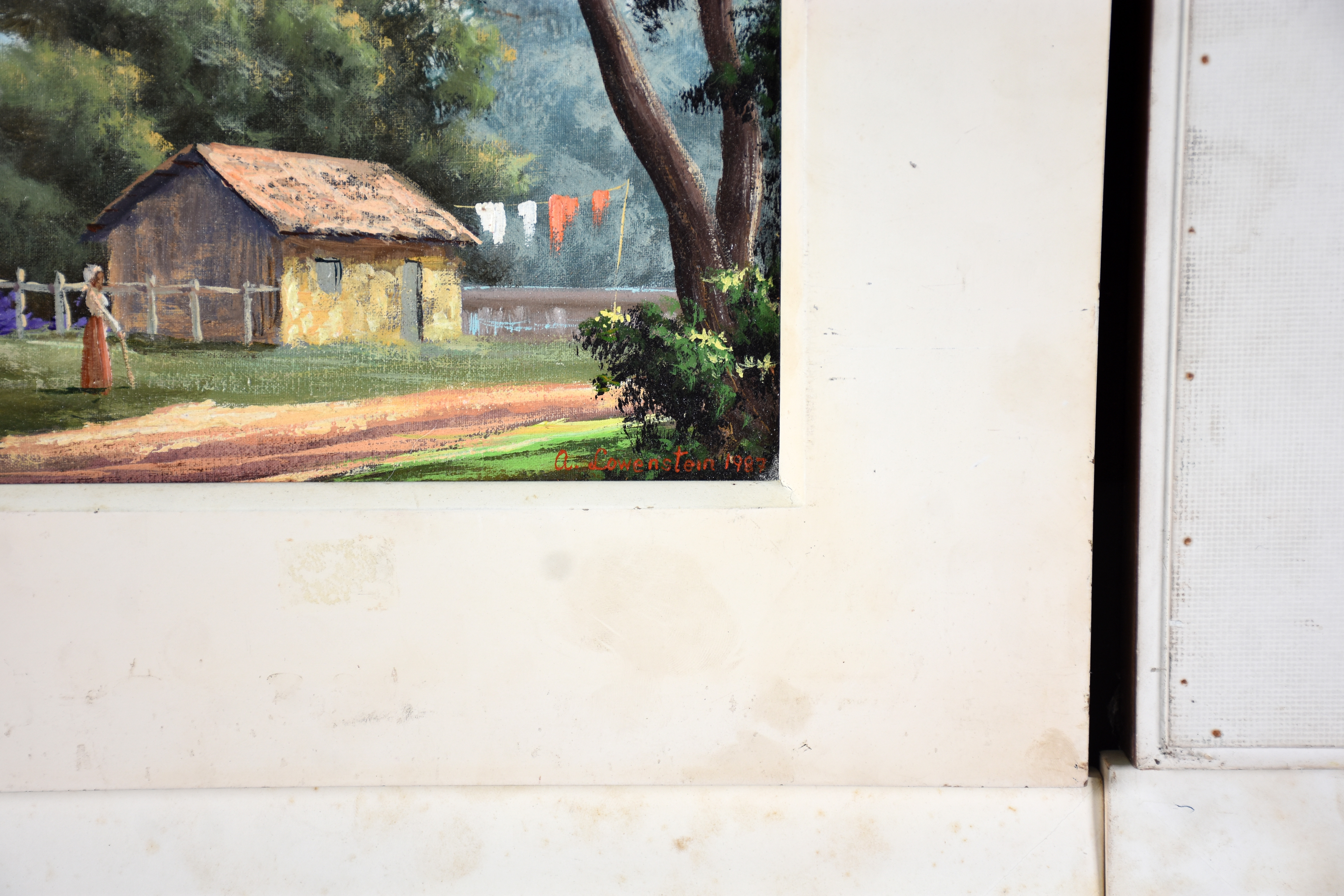 Quatro quadros: - A. LOWENSTEIN - o.s.t. - Pais com casa - 18 X 24... - foto 6 de 6