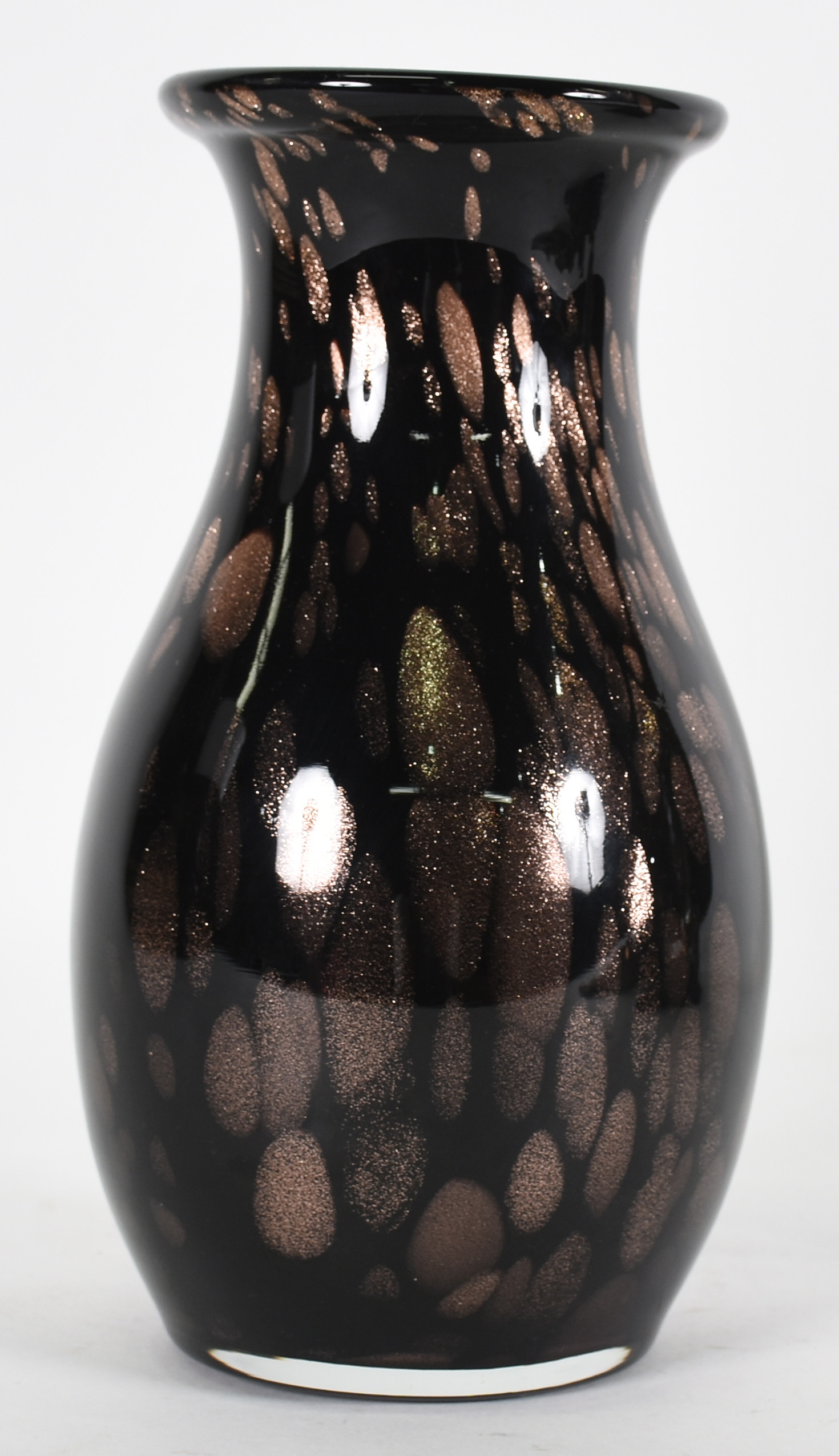 Vaso de Murano preto com pó de cobre - foto 1 de 3