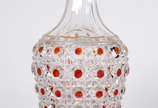 BACCARAT - Garrafa com presentoir de cristal Fr... - BACCARAT - Garrafa com presentoir de cristal Francês lapidação tijolinho , marcado em relevo . Sem tampa .