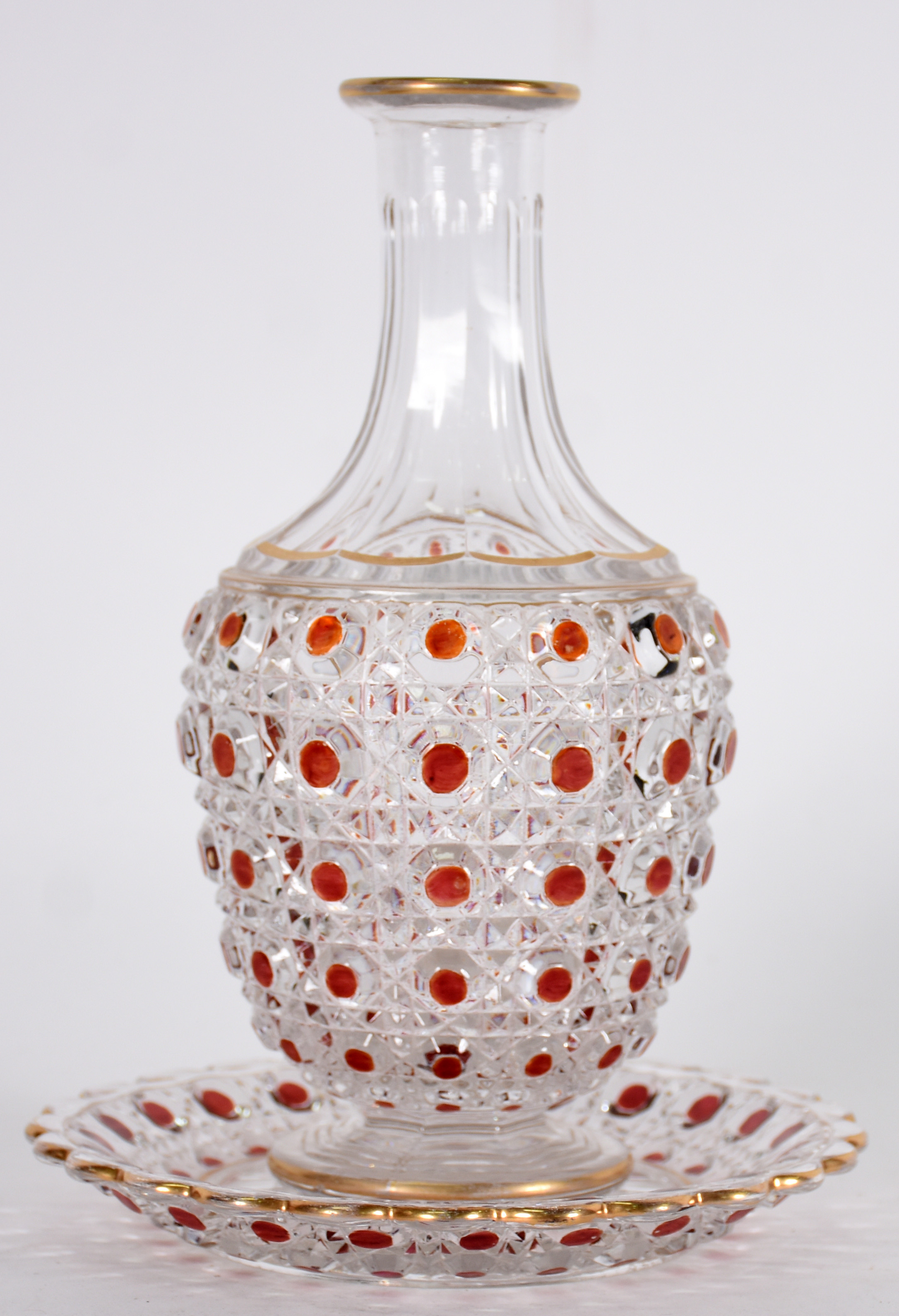 BACCARAT - Garrafa com presentoir de cristal Francês lapidação... - foto 1 de 4
