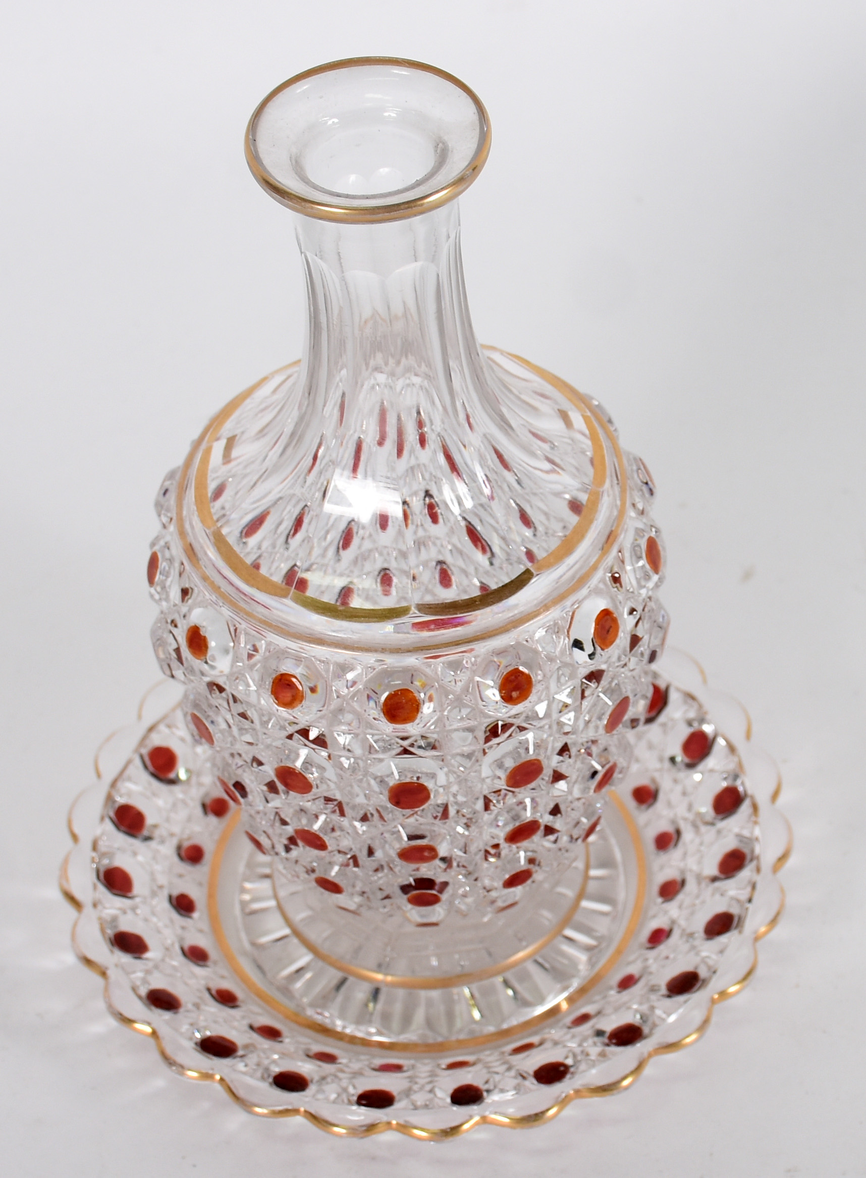 BACCARAT - Garrafa com presentoir de cristal Francês lapidação... - foto 2 de 4