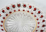 BACCARAT - Garrafa com presentoir de cristal Fr... - BACCARAT - Garrafa com presentoir de cristal Francês lapidação tijolinho , marcado em relevo . Sem tampa .