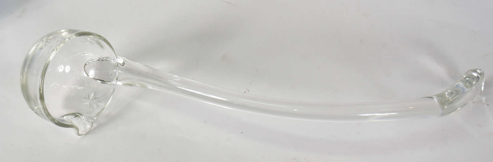 Poncheira em demi cristal lapidado na cor azul com 8 taças e concha. - foto 4 de 4