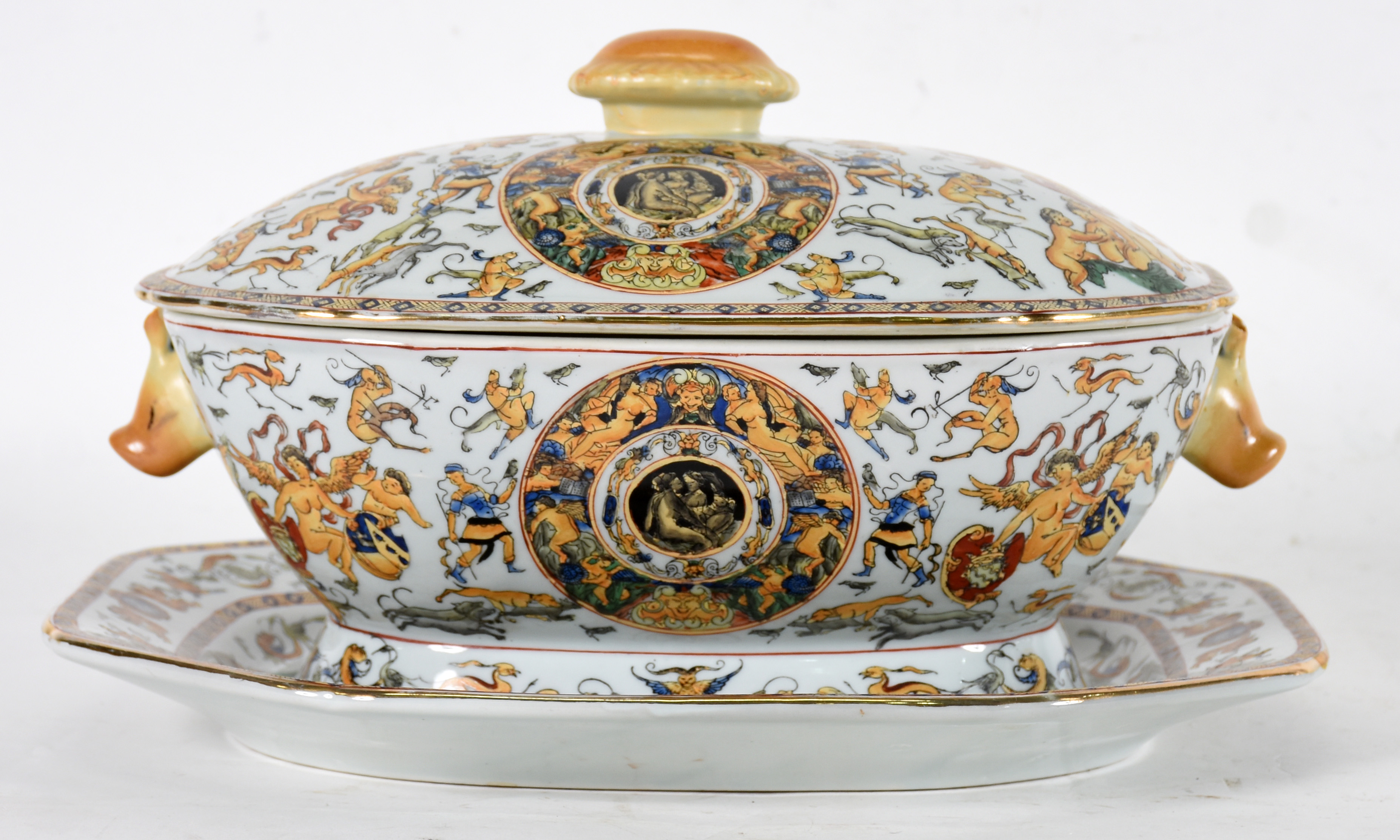 Sopeira com presentoir de porcelana " ao gosto capo de monti " - foto 2 de 5