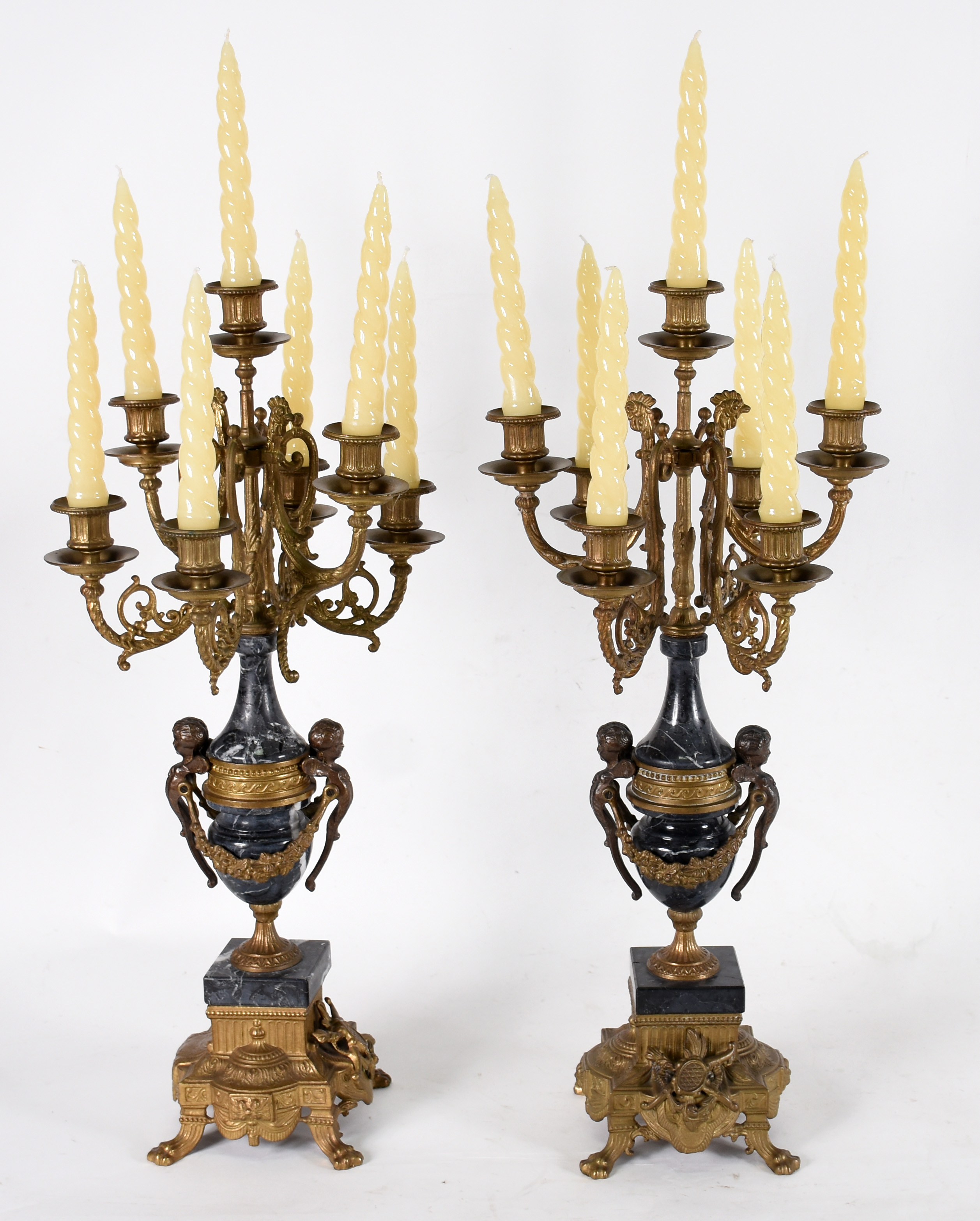 Par de candelabros Italianos para 7 velas cada. - foto 1 de 6