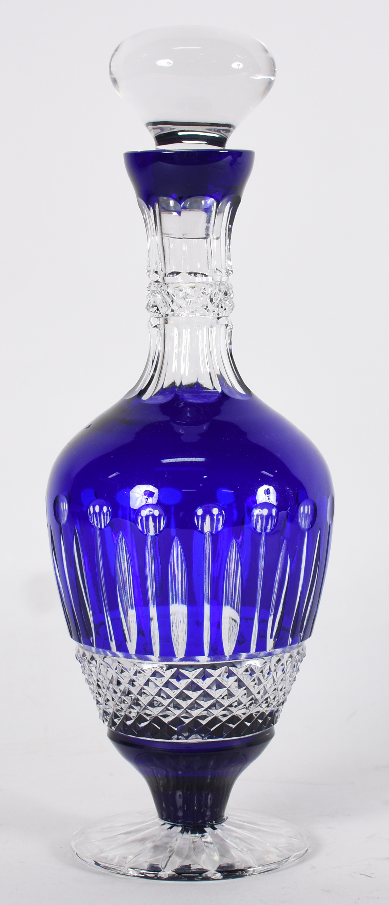 Garrafa de cristal double azul lapidada . - foto 1 de 2