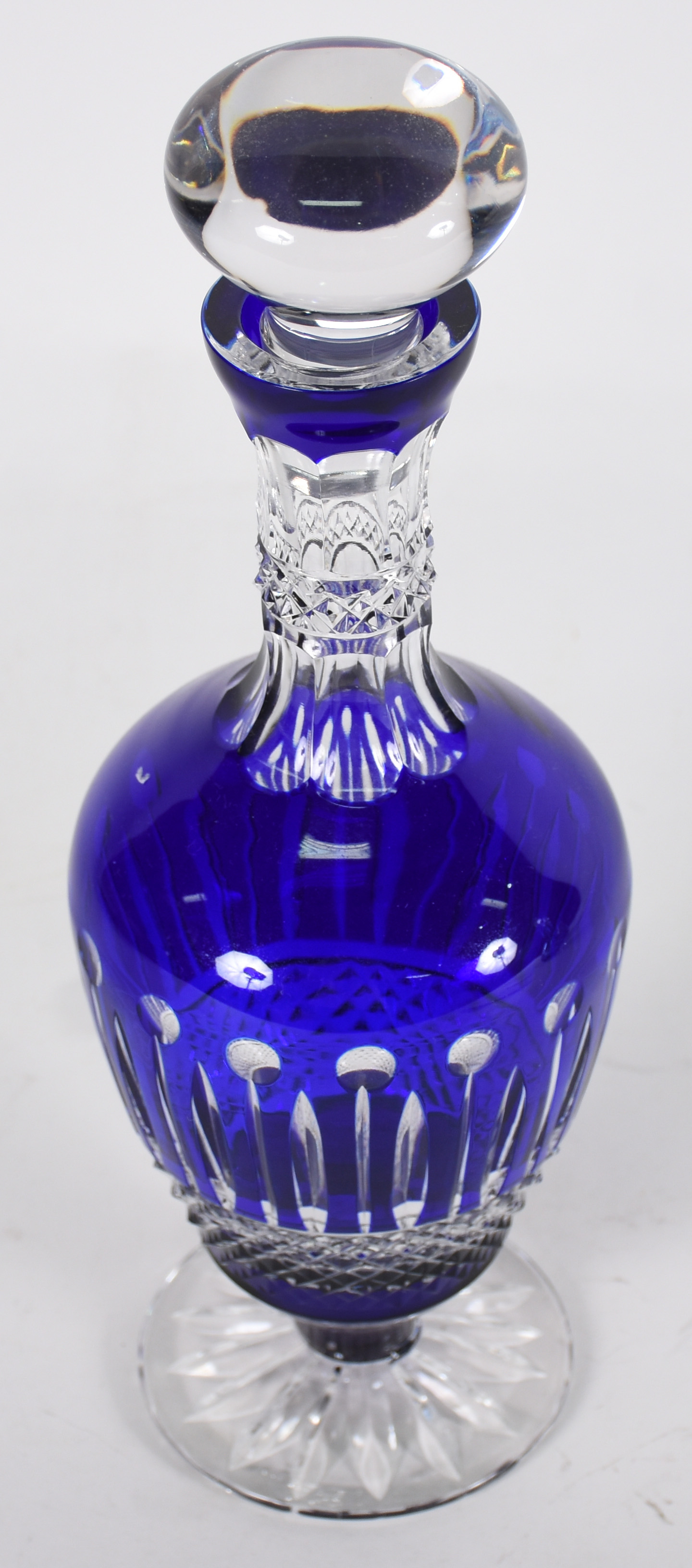 Garrafa de cristal double azul lapidada . - foto 2 de 2
