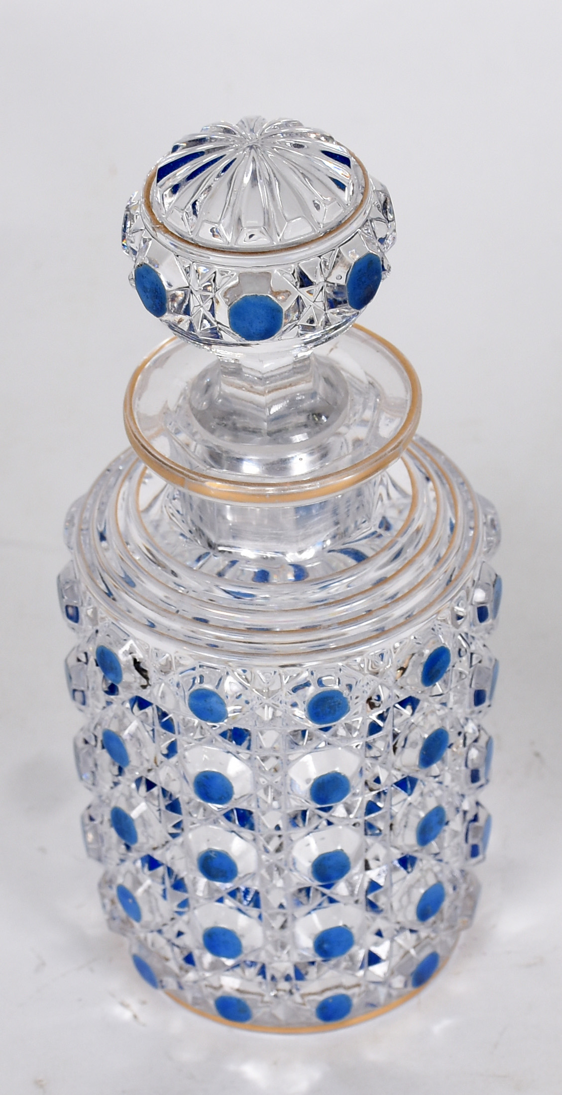 BACCARAT - Garrafa de cristal tijolinho azul . - foto 2 de 4