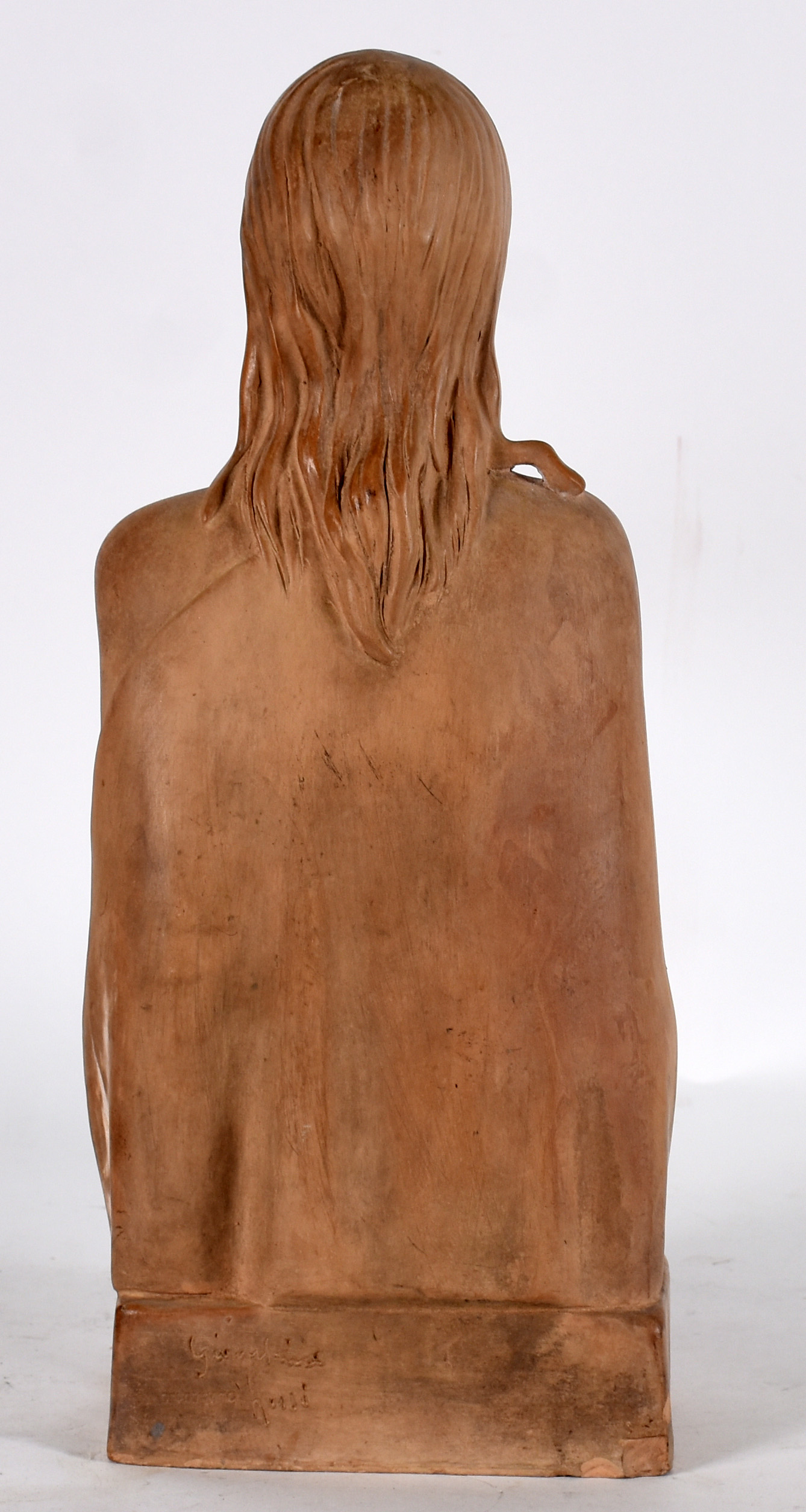 Estatueta de terracota representando " mulher com menino ". - foto 3 de 3