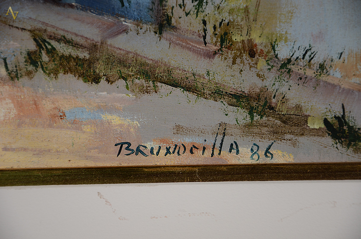 FRANCESCO BRUNOCILLA - Paisagem - ost - 38 x 55 - datado 1986 - foto 3 de 4
