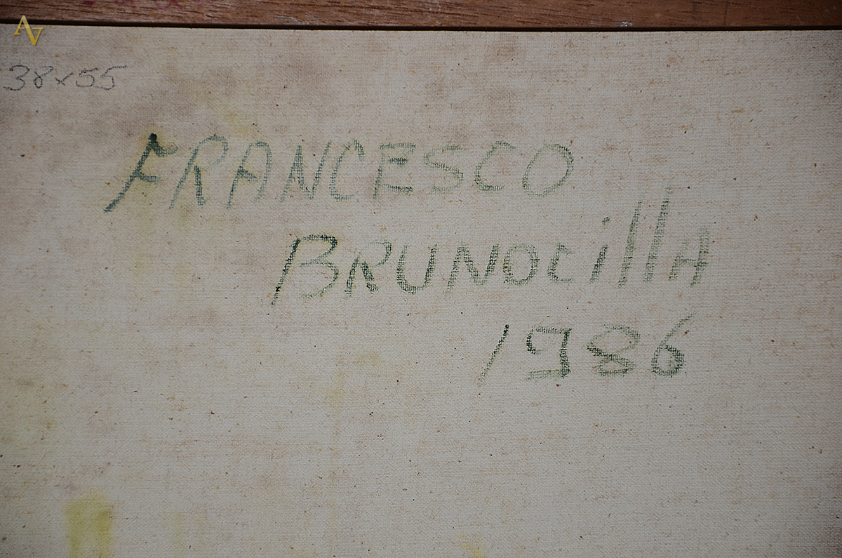 FRANCESCO BRUNOCILLA - Paisagem - ost - 38 x 55 - datado 1986 - foto 4 de 4