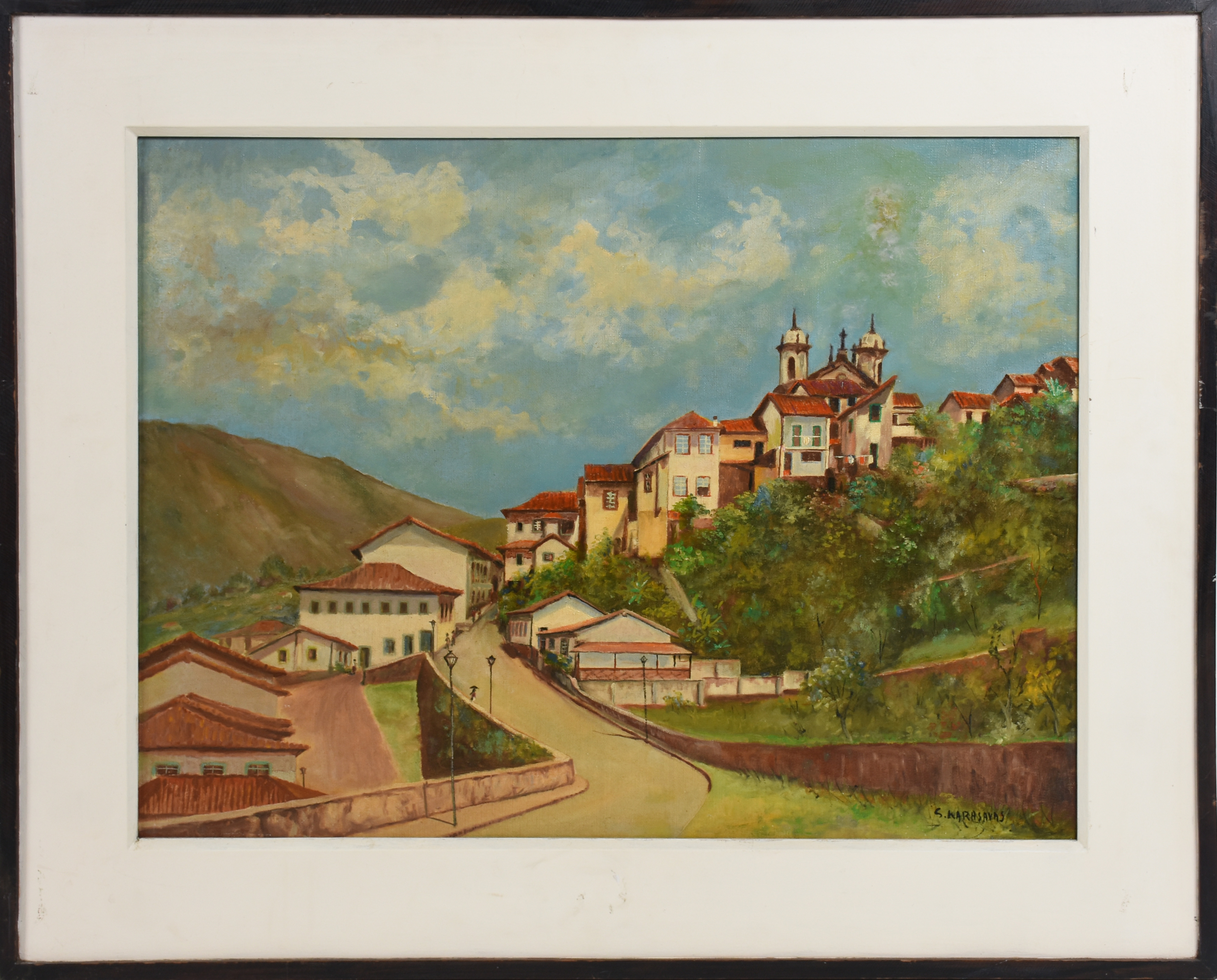 SYLVIO KARASAVAS  (1905-1980), Vista da ponte seca com Igreja do Rosário . - foto 1 de 3
