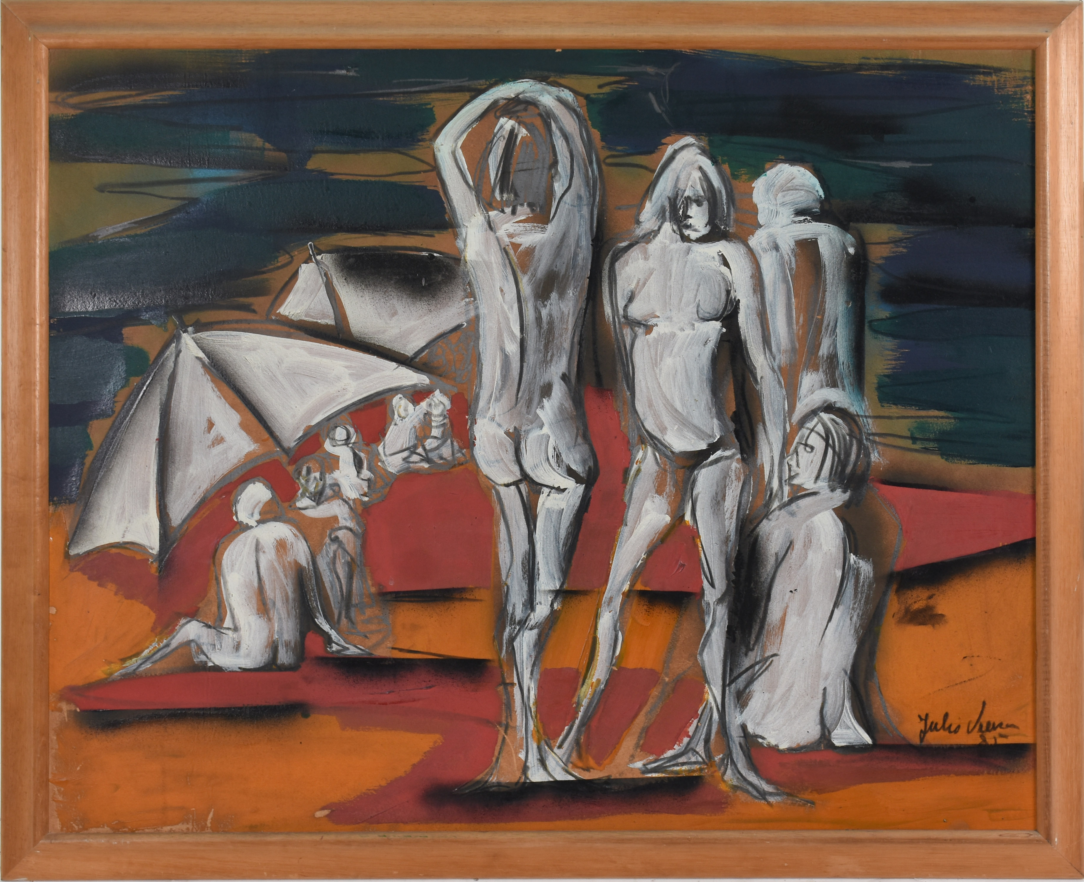 Júlio Vieira (1933-1999), Figuras na praia - foto 1 de 3