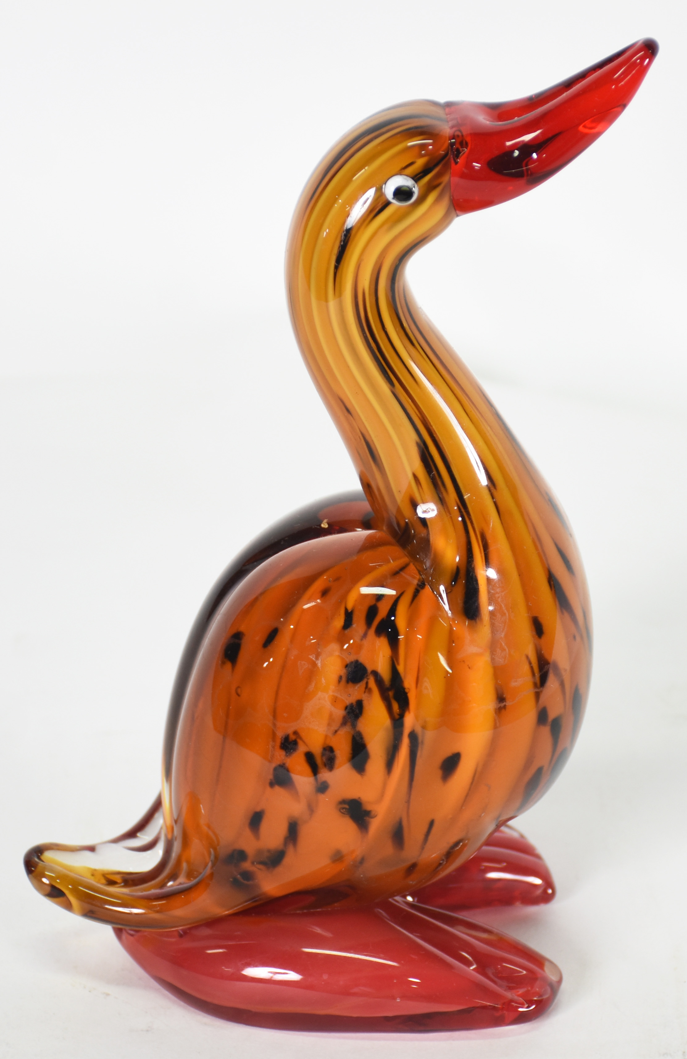 Pato de Murano na cor âmbar. - foto 2 de 3