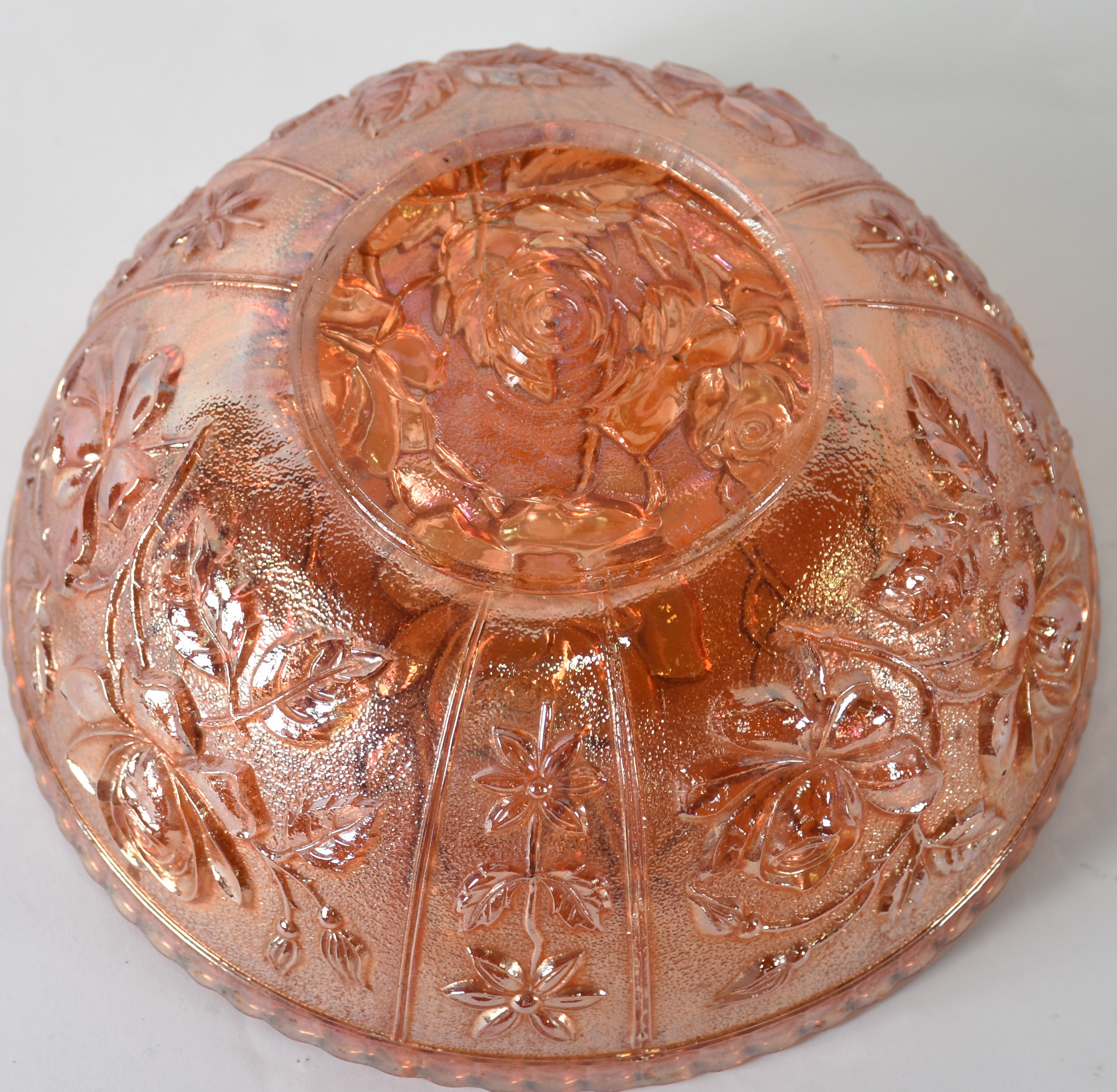 Bowl com 4 potes de vidro fogo com flores em relevo e 6 pequenos... - foto 4 de 4