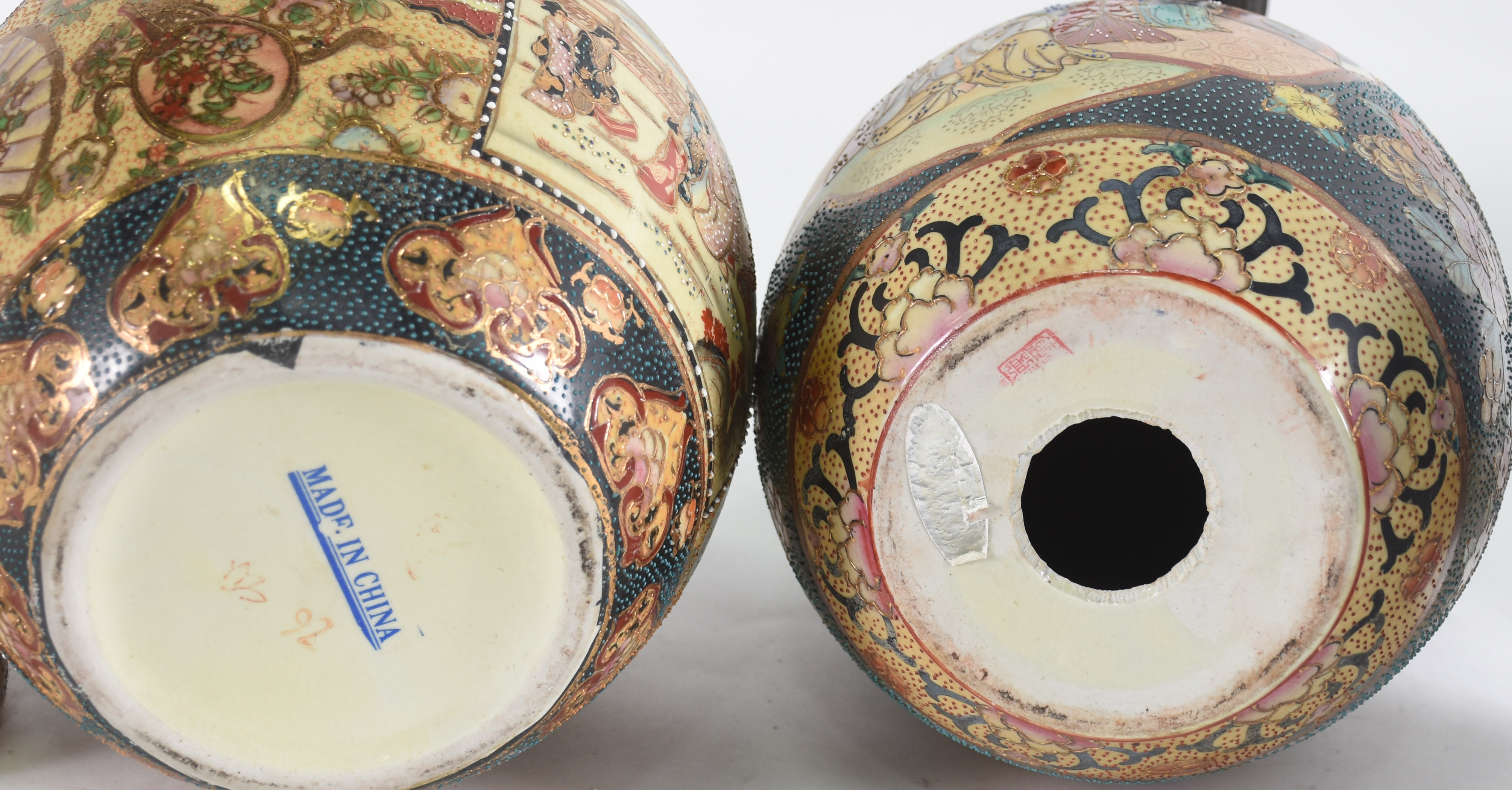 Seis peças diversas de porcelana oriental, diferentes decorações. - foto 6 de 6
