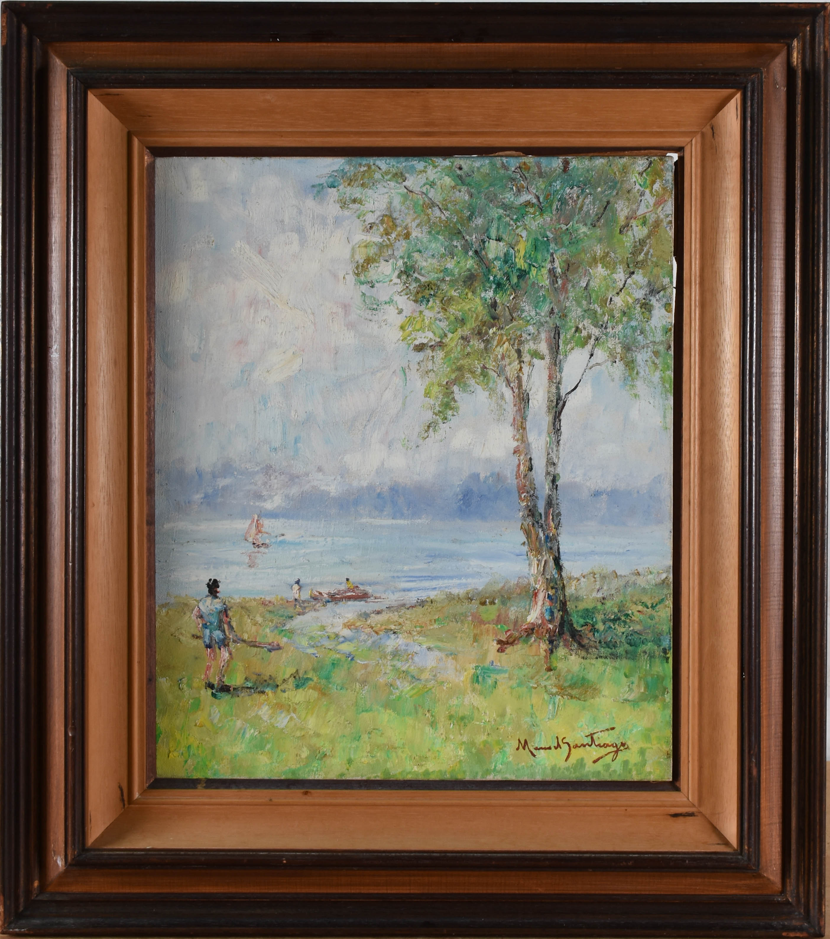 Manoel Santiago (1897-1987), Pais com figura - foto 1 de 3