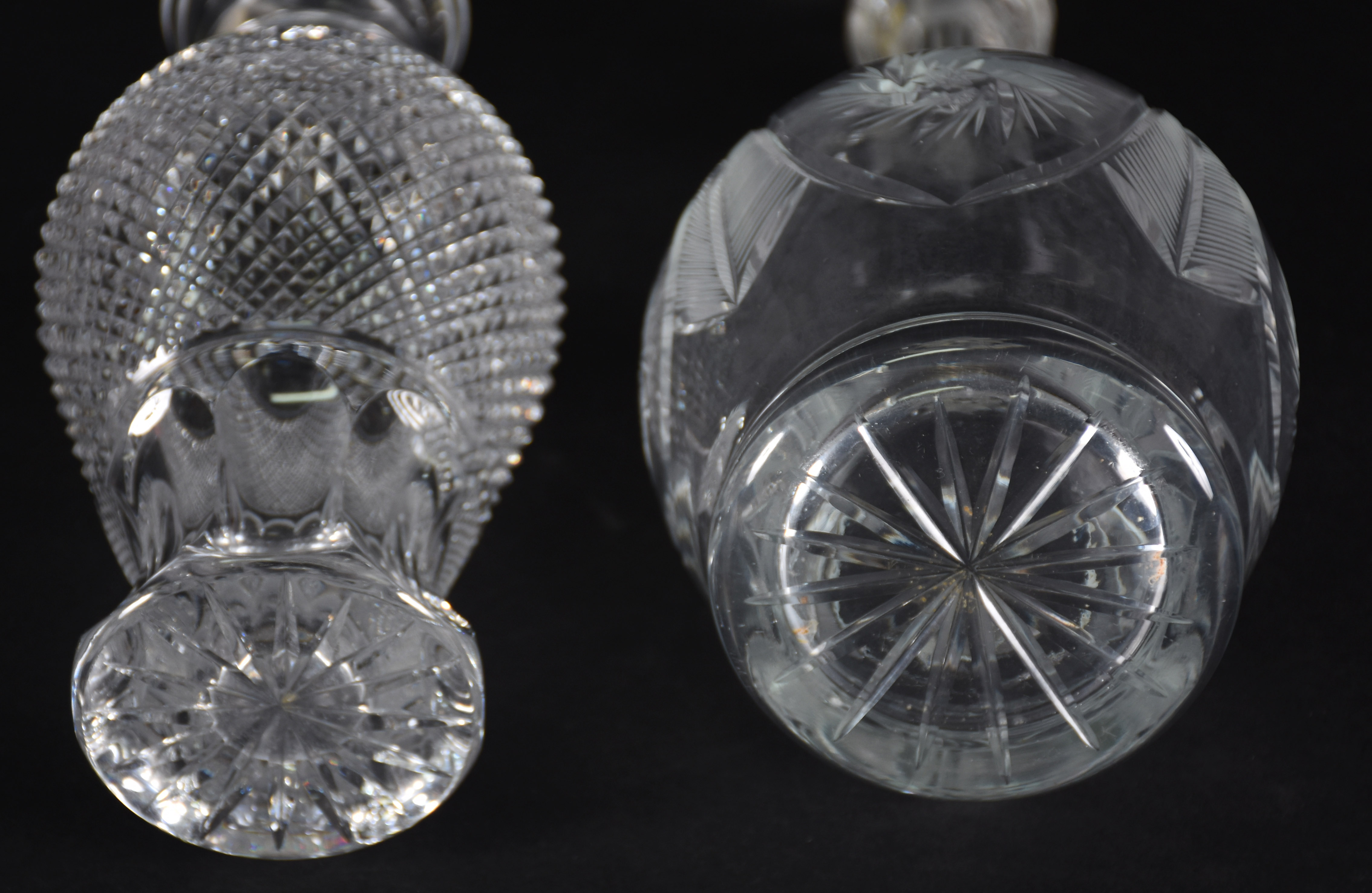 Duas licoreiras de cristal (alturas 39 e 30 cm) - foto 3 de 3