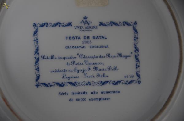 Prato de porcelana portuguesa VISTA ALEGRE , "festa de... - foto 2 de 2