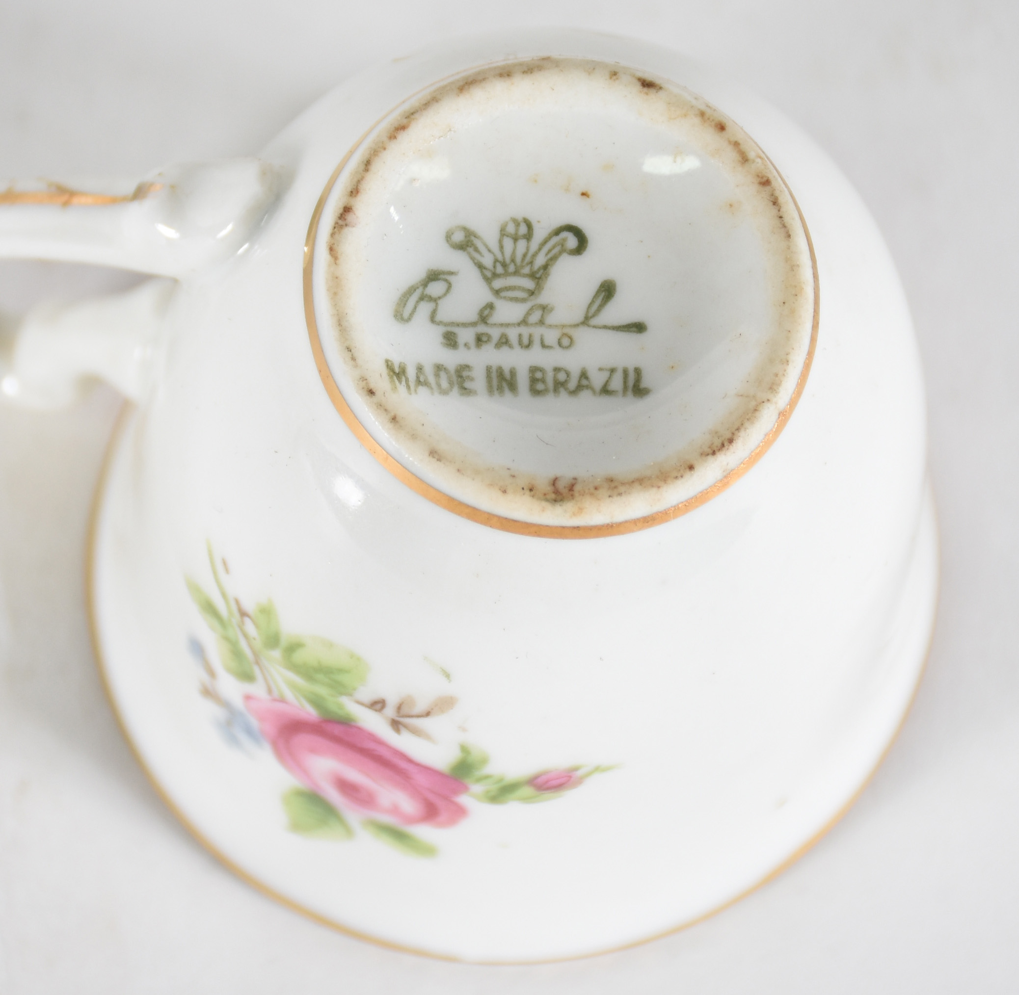 Serviço para café de porcelana Real sendo, 6 xícaras com pires... - foto 3 de 3