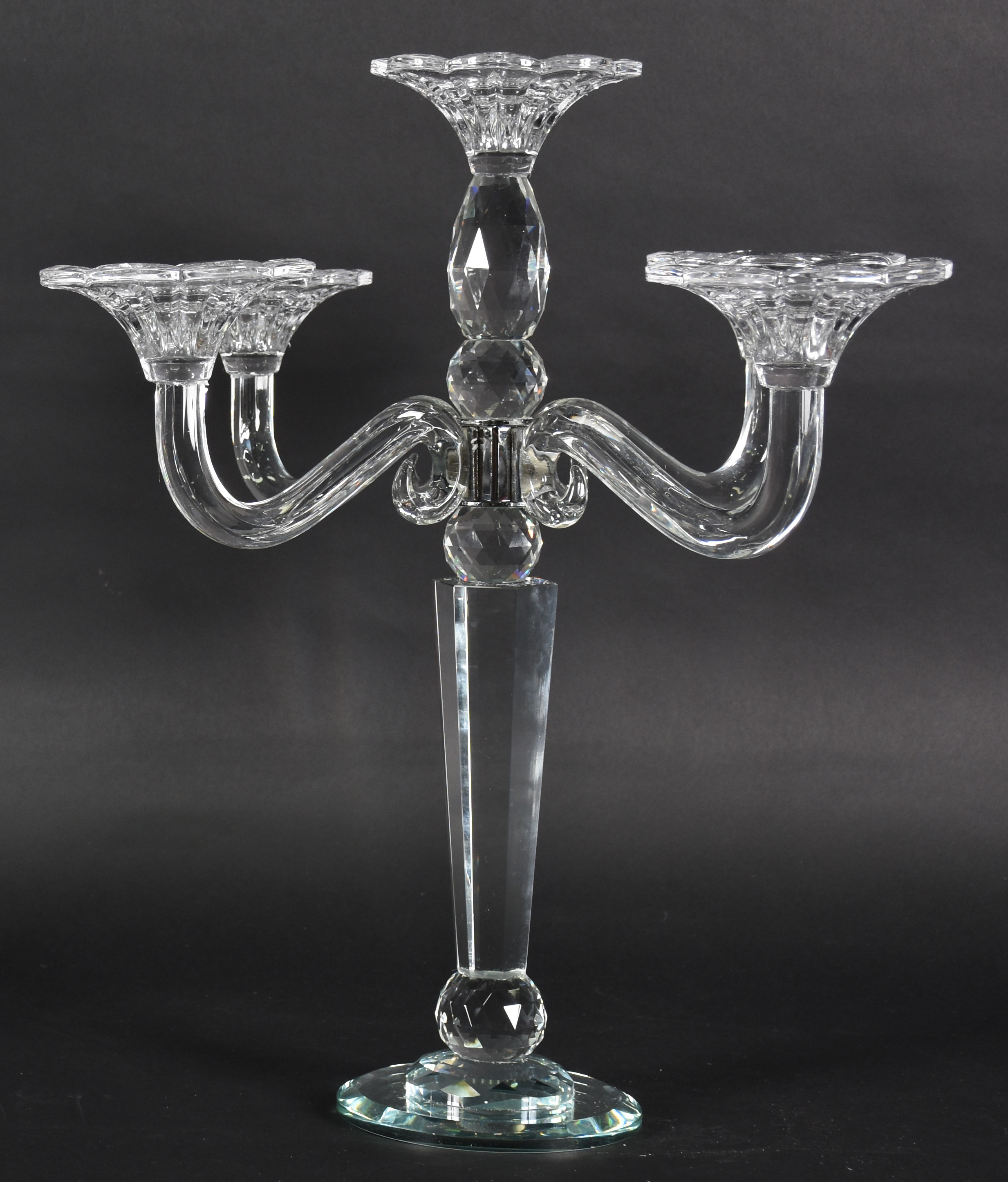 Candelabro de cristal para 5 velas. - foto 2 de 3