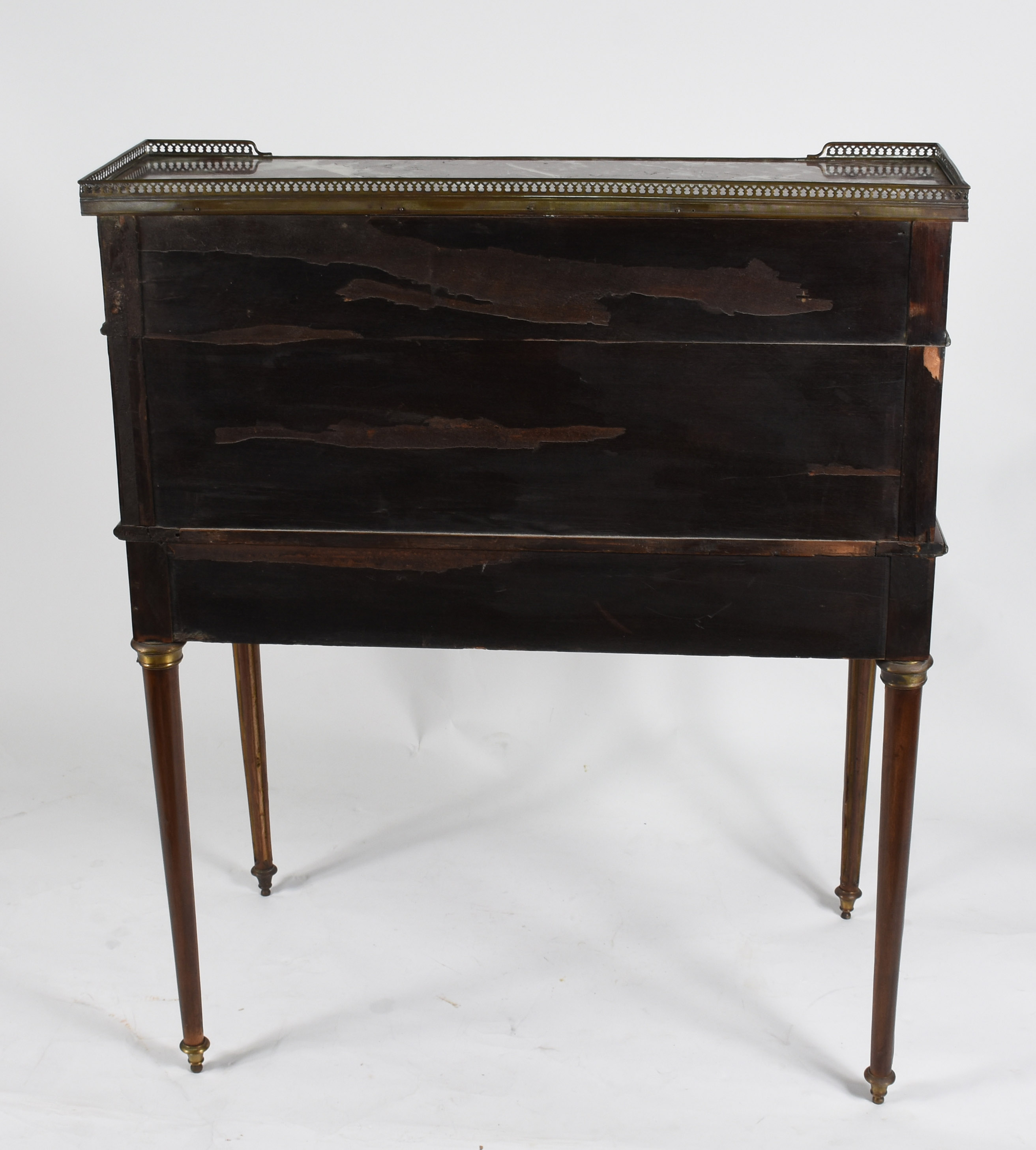 Bureau estilo frances de madeira nobre, uma gaveta, tampo arredondado... - foto 3 de 3