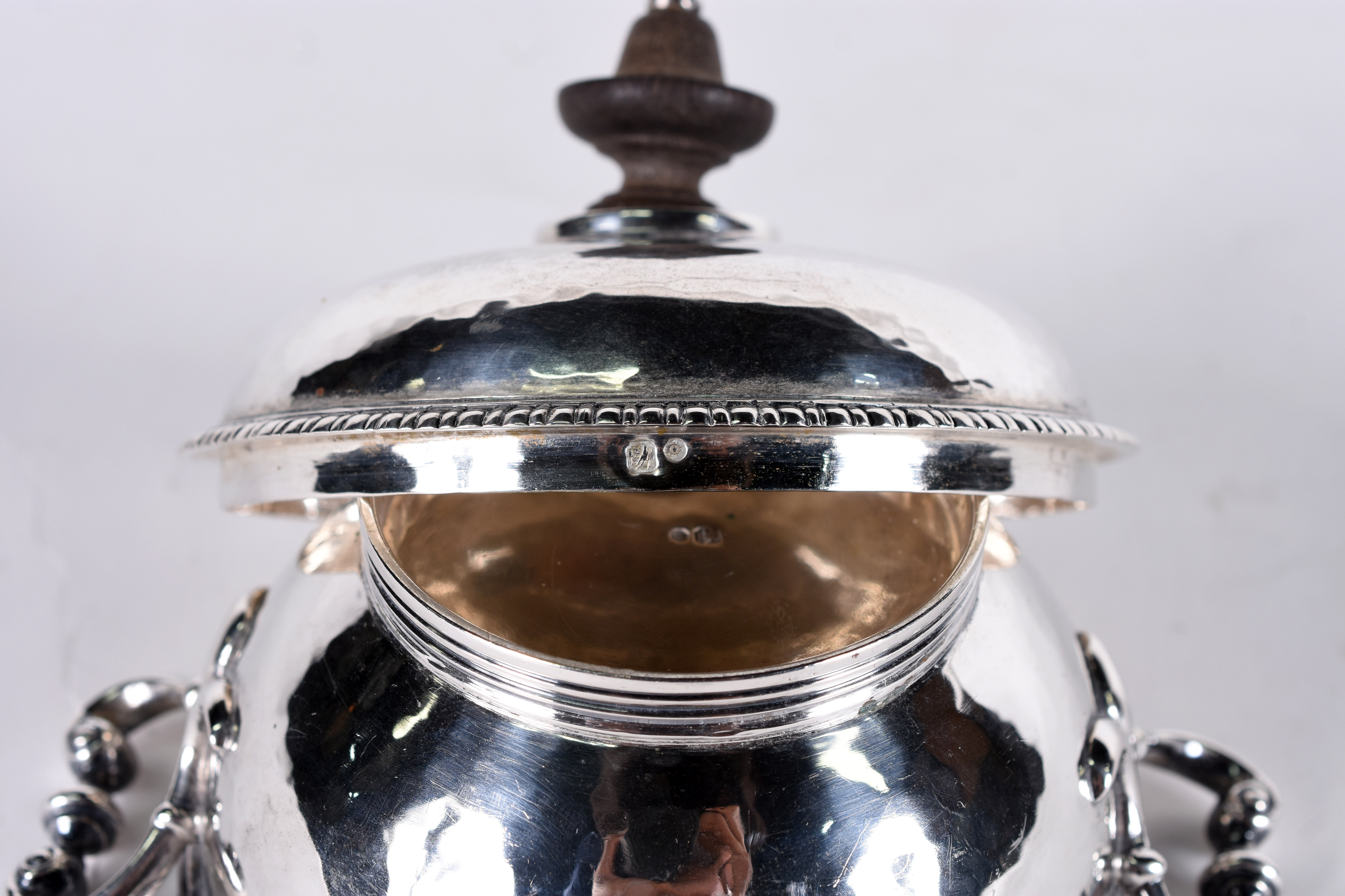 Bowl com tampa de prata portuguesa , contraste Águia . Peso 430 g (... - foto 3 de 4