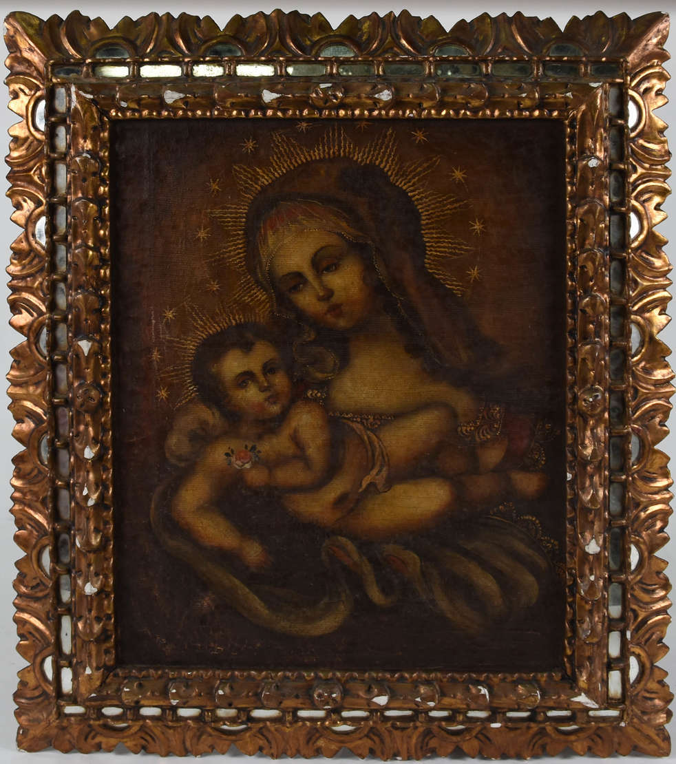 Escola Cusquenha (1538), Madona com criança. - foto 1 de 3