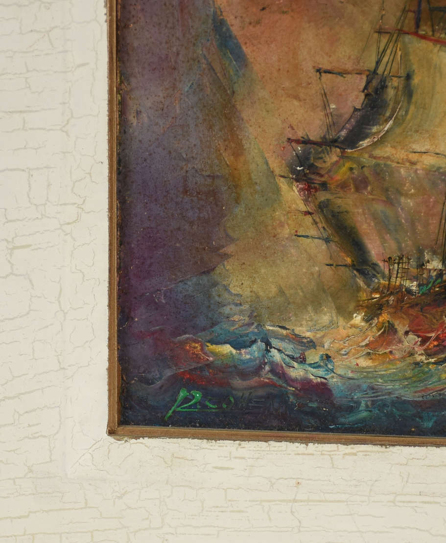 Pintura em louça , ASSINATURA NÃO IDENTIFICADA . o.s.m. , Assinatura... - foto 2 de 6