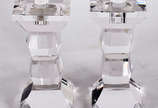 Par de castiçais de cristal ( base com lascado ) - Par de castiçais de cristal ( base com lascado )