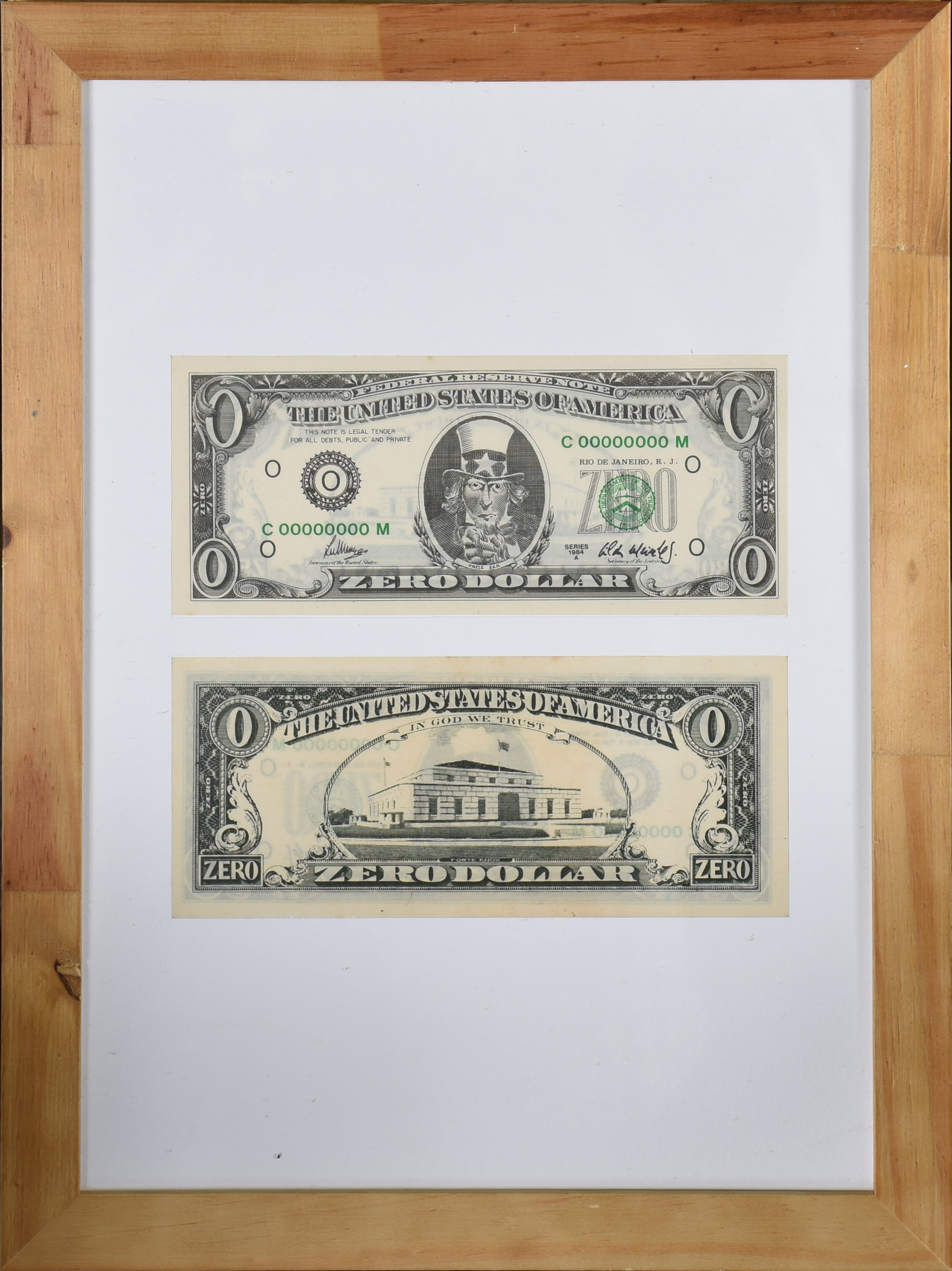 Cildo Meirelles (1948), Zero dollar - foto 1 de 3